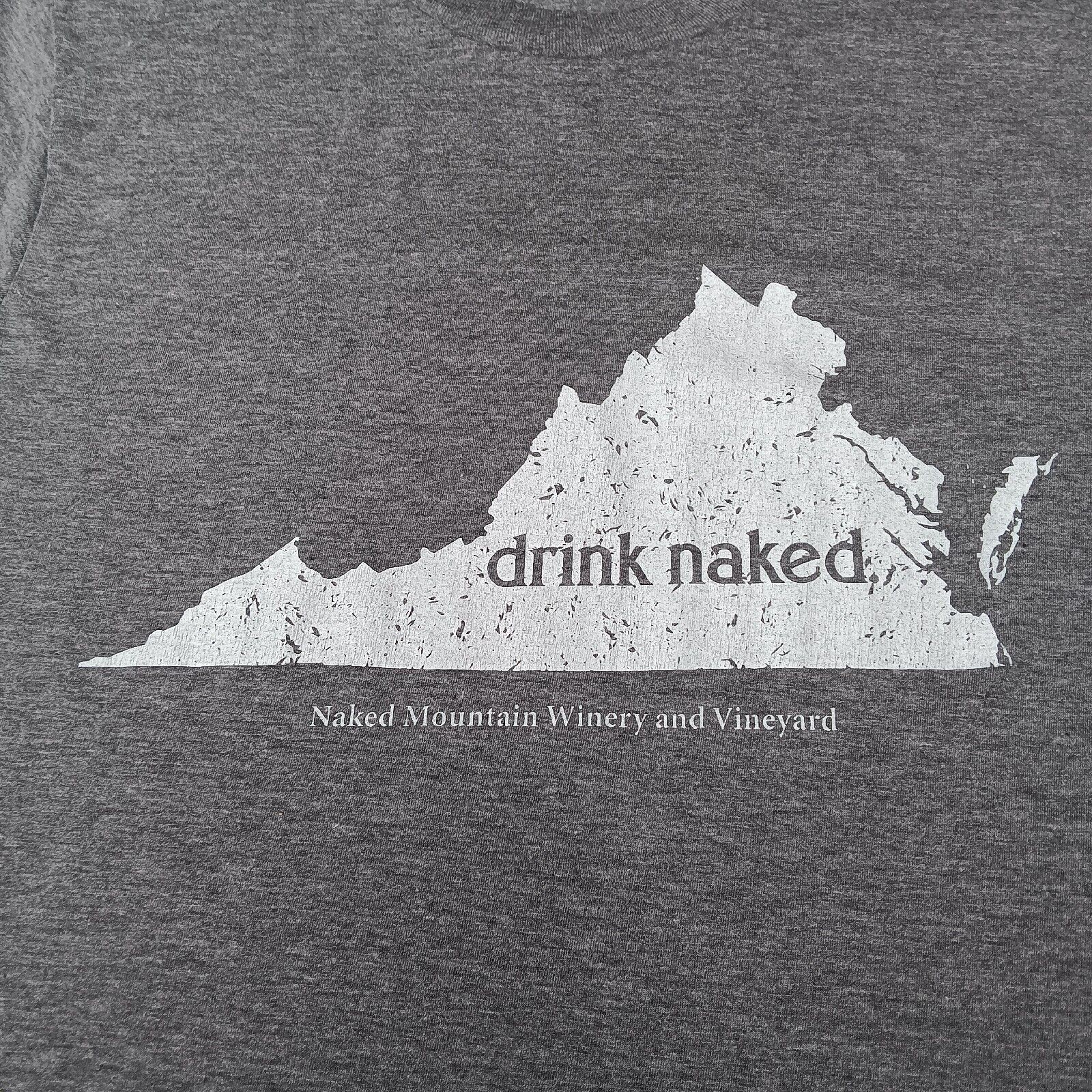 Naked Mountain Winery Shirt Small Markham Virginia Drink Naked Wine Vinter