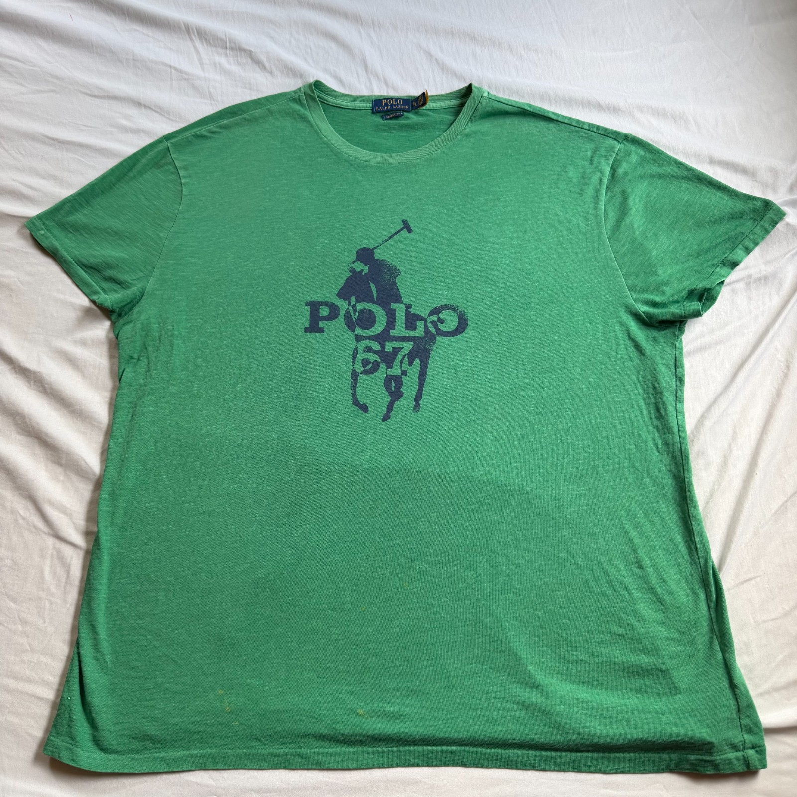 Polo Ralph Lauren Classic Fit Mens XL Green Big Pony 67 Graphic T Shirt