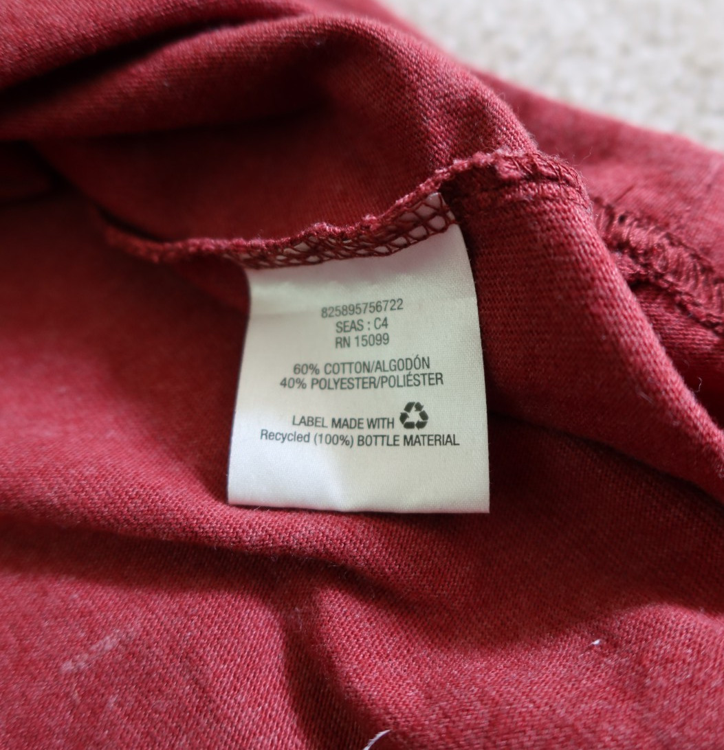 Outdoor Life River Washed Tee Shirt Mens Medium Red Pocket Short Sleeve