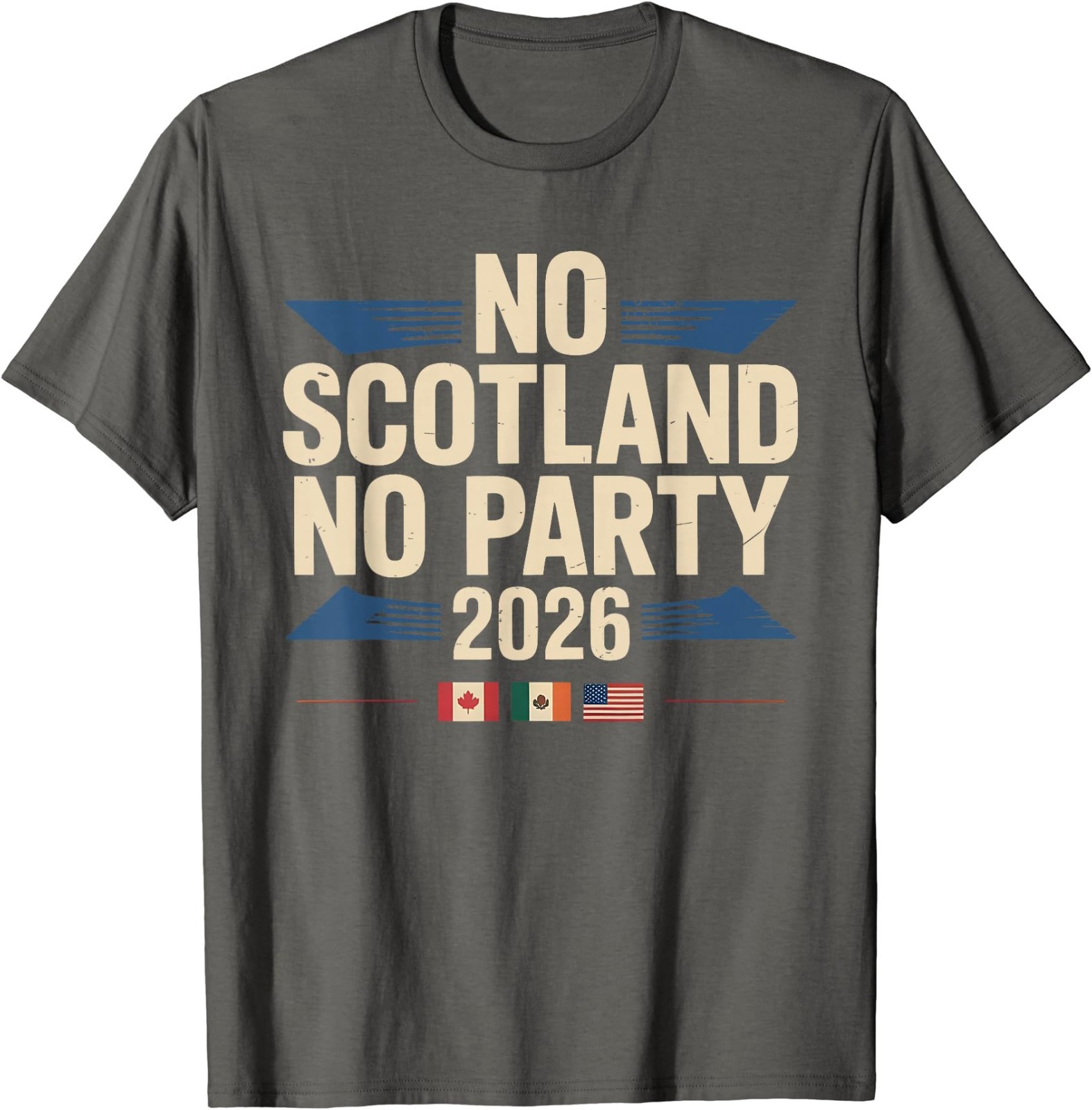 No Scotland No Party 2026 Retro Vintage T-Shirt