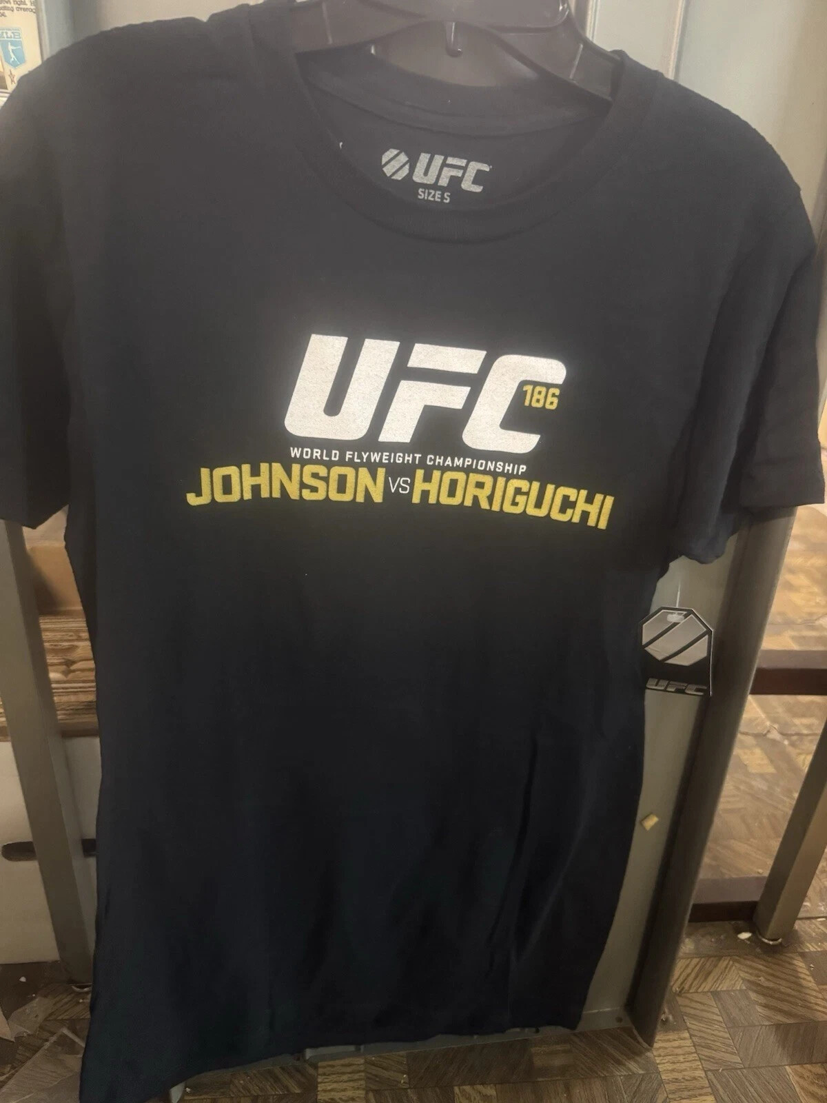 UFC Mens Authentic Brand New T-Shirt – UFC 186 Johnson vs Horiguchi – PPV Event