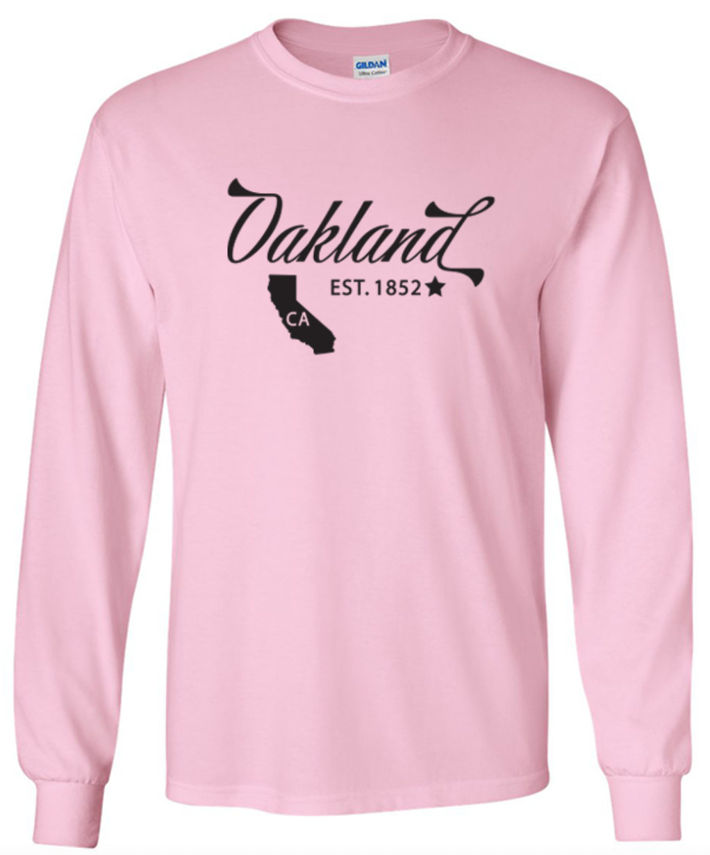 Oakland California State T-Shirt Graphic Tee Unisex Apparel Custom Text 