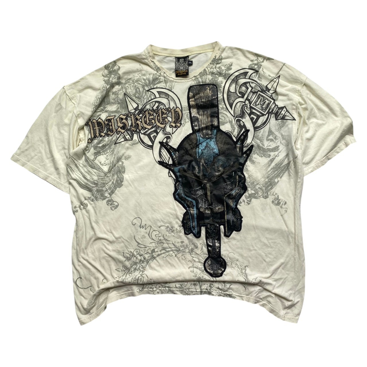Miskeen Originals Affliction type Shirt White Print Y2K Men’s 4XL
