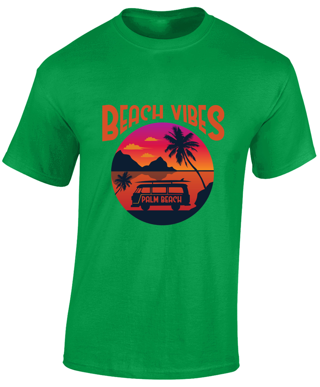 BEACH VIBES MENS T SHIRT SUMMER HOLIDAY CASUAL CLOTHING FASHION GIFT TOP