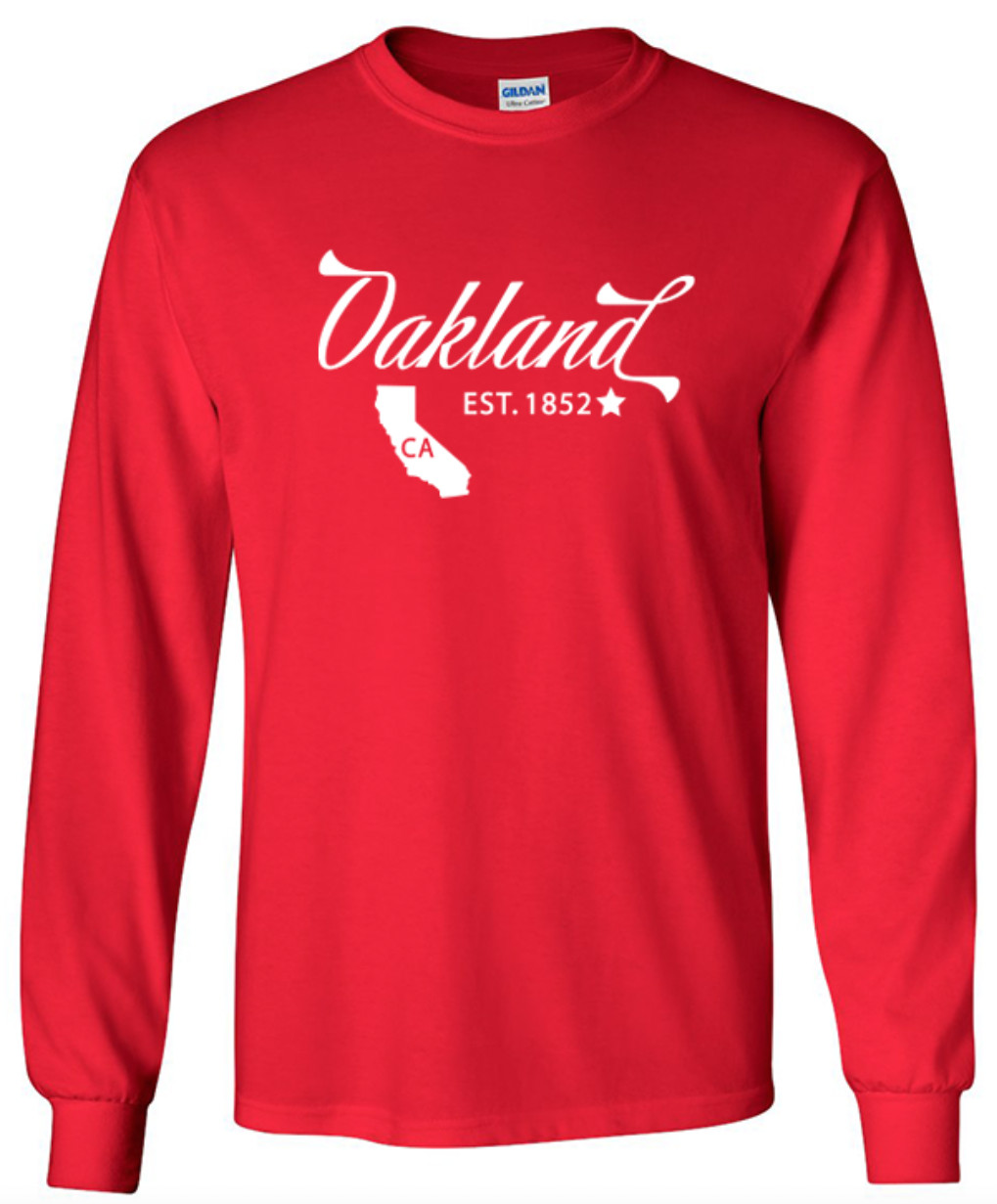 Oakland California State T-Shirt Graphic Tee Unisex Apparel Custom Text 