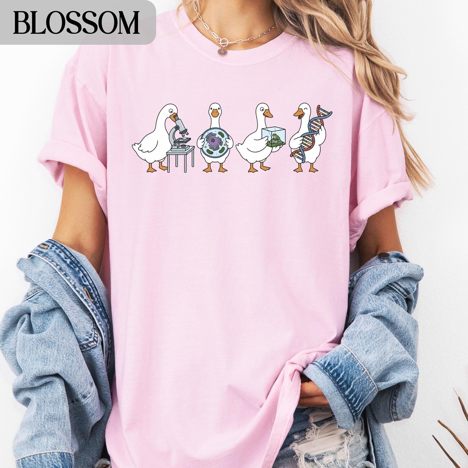 Biology Goose Vintage Retro Shirt Sweatshirt DNA Teacher Student Science Gift