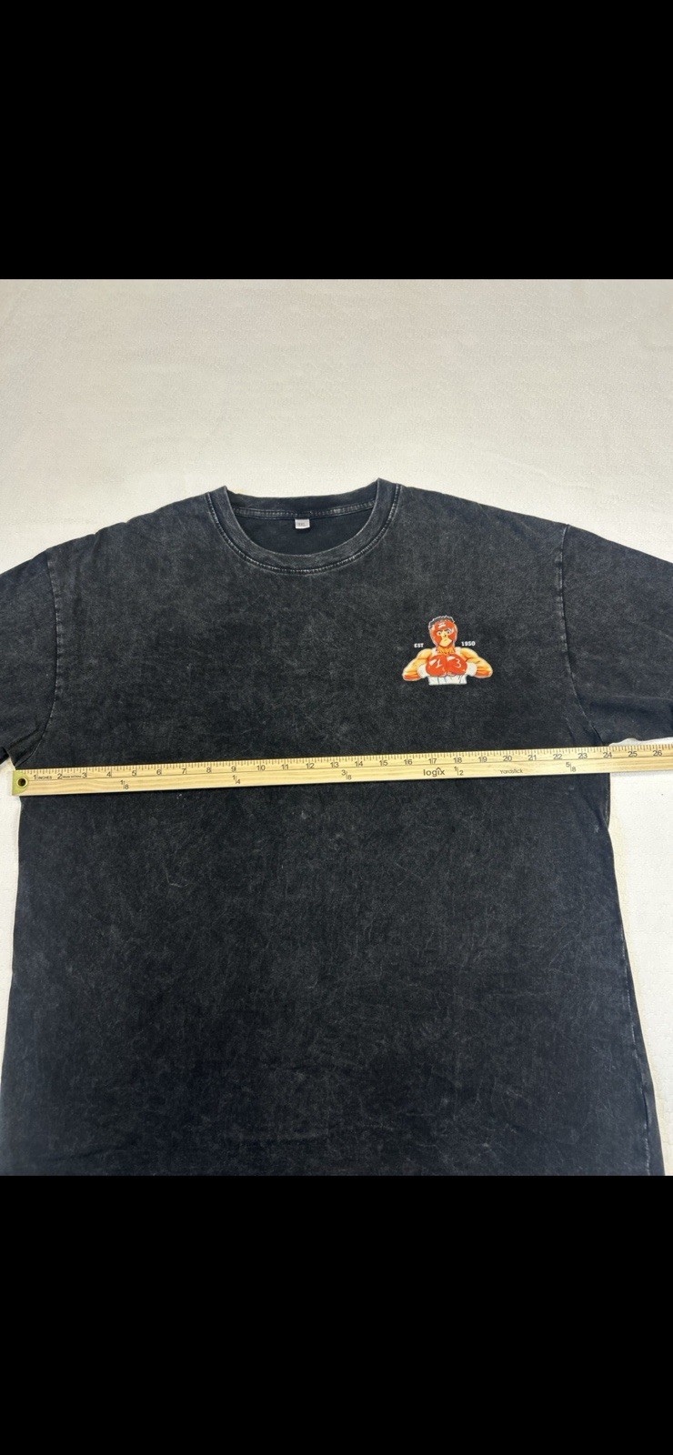 Kamogawa Boxing Gym Tokyo Japan Acid Wash Graphic Tee Shirt 3XL (fits Like a XL)