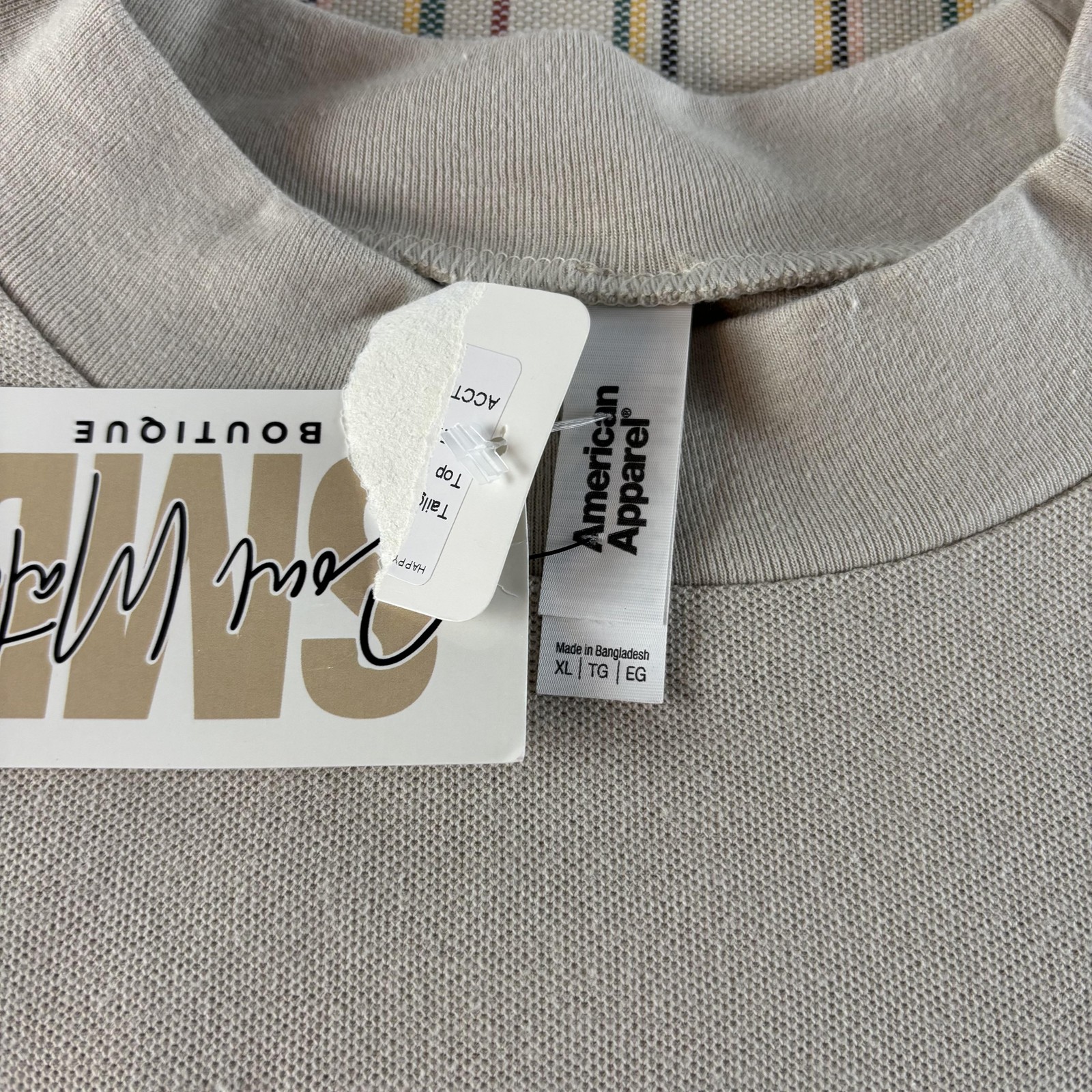American Apparel Tailgate Dept Chairman Shirt Mens XL Beige Beer Sports Tee NEW