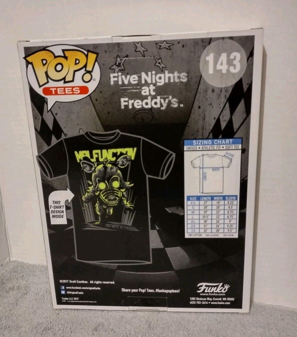 Funko POP! Tees #143 Nightmare Foxy Five Nights at Freddys T-shirt XL