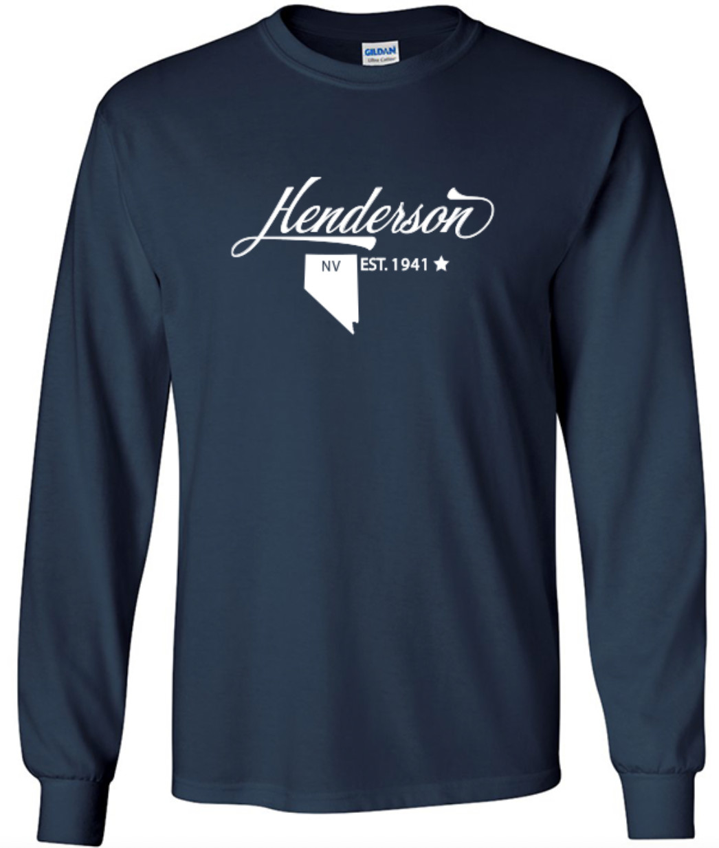 Henderson Nevada State T-Shirt Long Sleeve Graphic Tee Unisex apparel Text logo