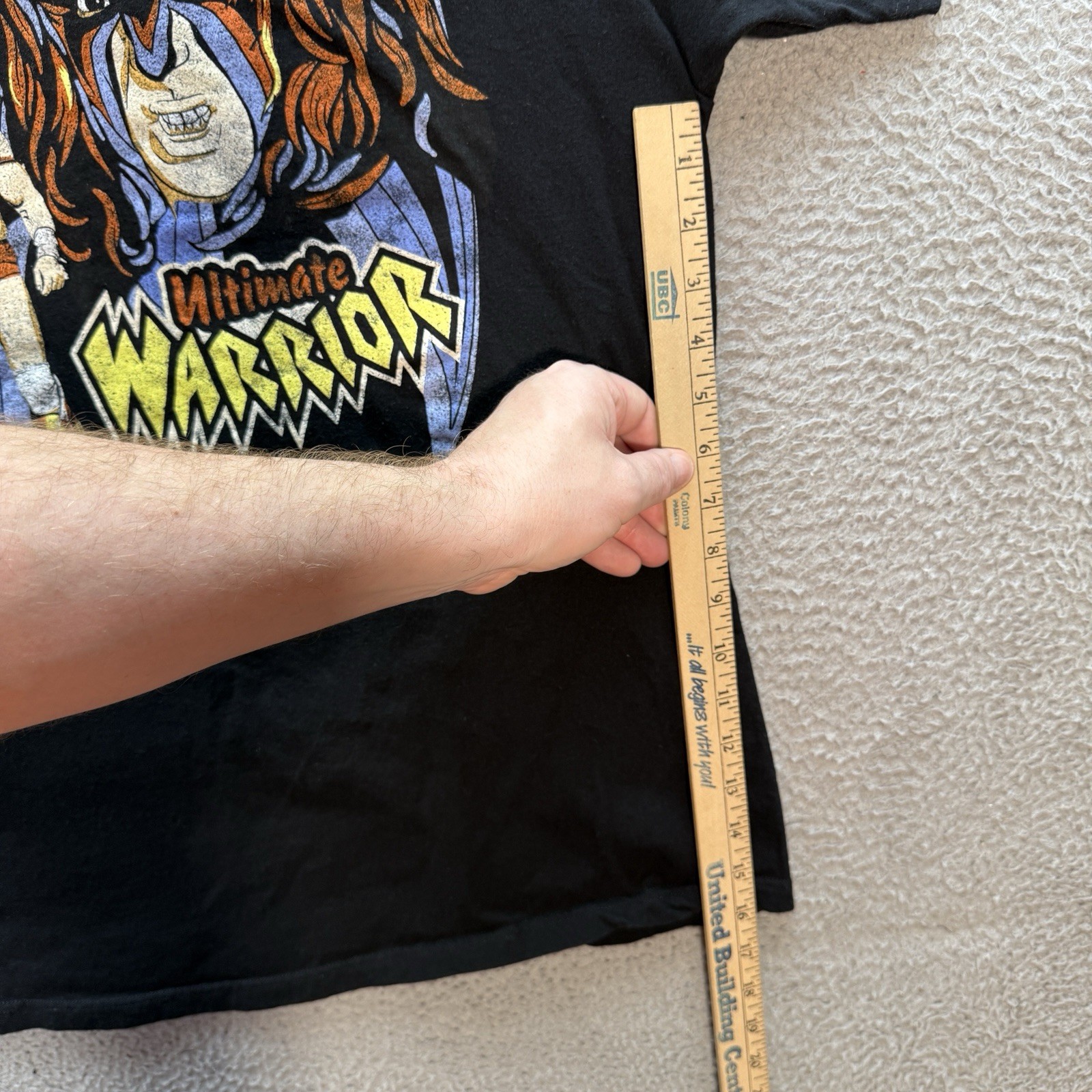 Ultimate Warrior Shirt Adult Large Black WWE WWF Wrestling 80s 90s Pop Culture