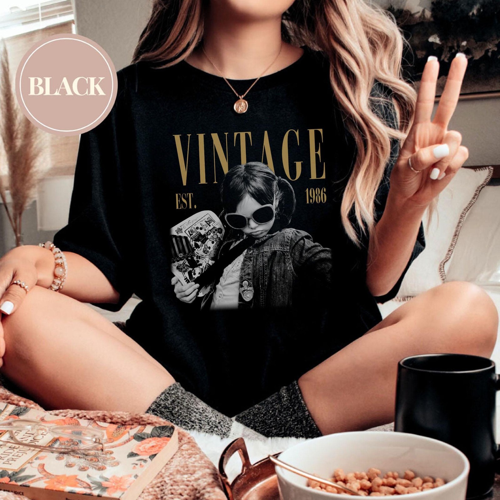 Personalized Vintage Photo Year Shirt Custom Birthday Gift Tee