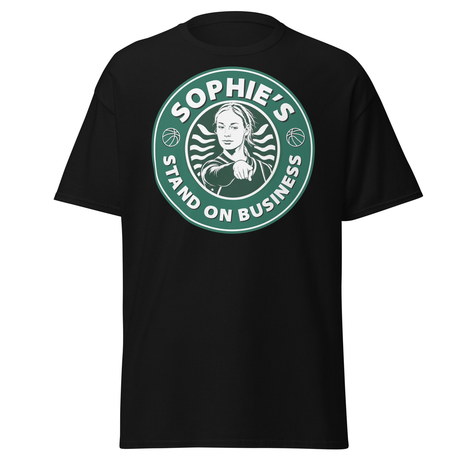 Funny Sophie Cunningham Shirt Indiana Coffee Tee Stand On Business Finger Point
