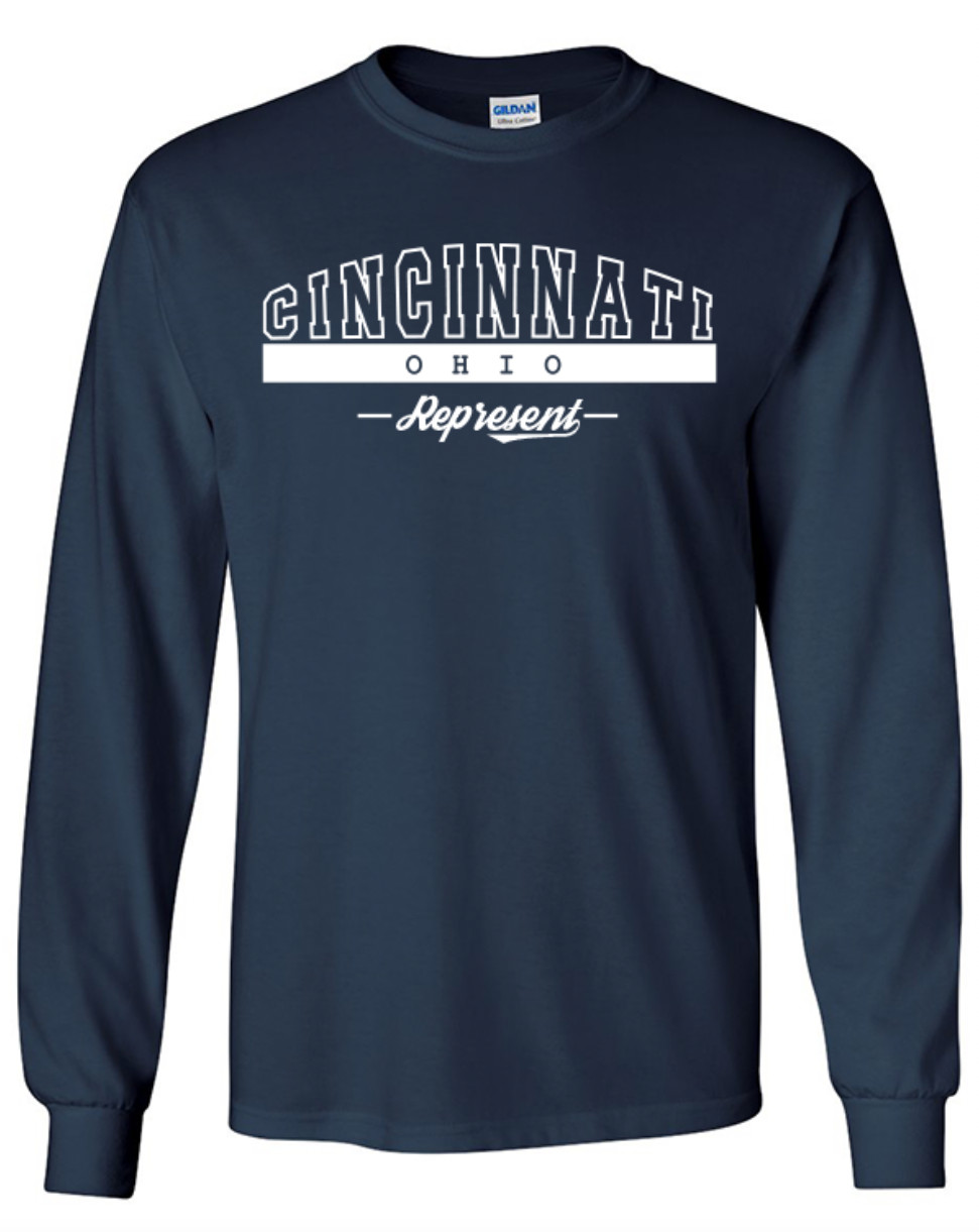 Cincinnati Ohio State T-Shirt Long Sleeve Graphic Tees Unisex Apparel Design