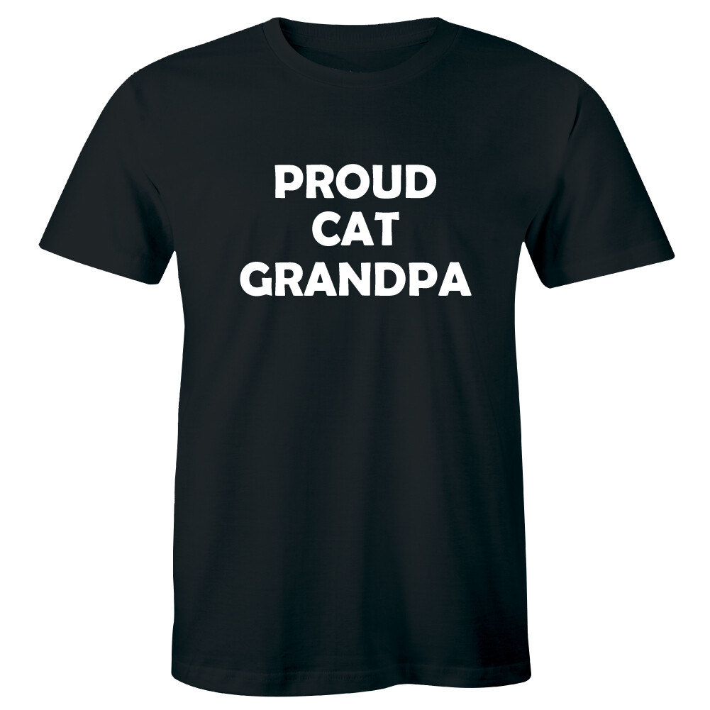 Proud Cat Grandpa Men’s T-Shirt Fur Grandfather Pet Lover Gift for Him