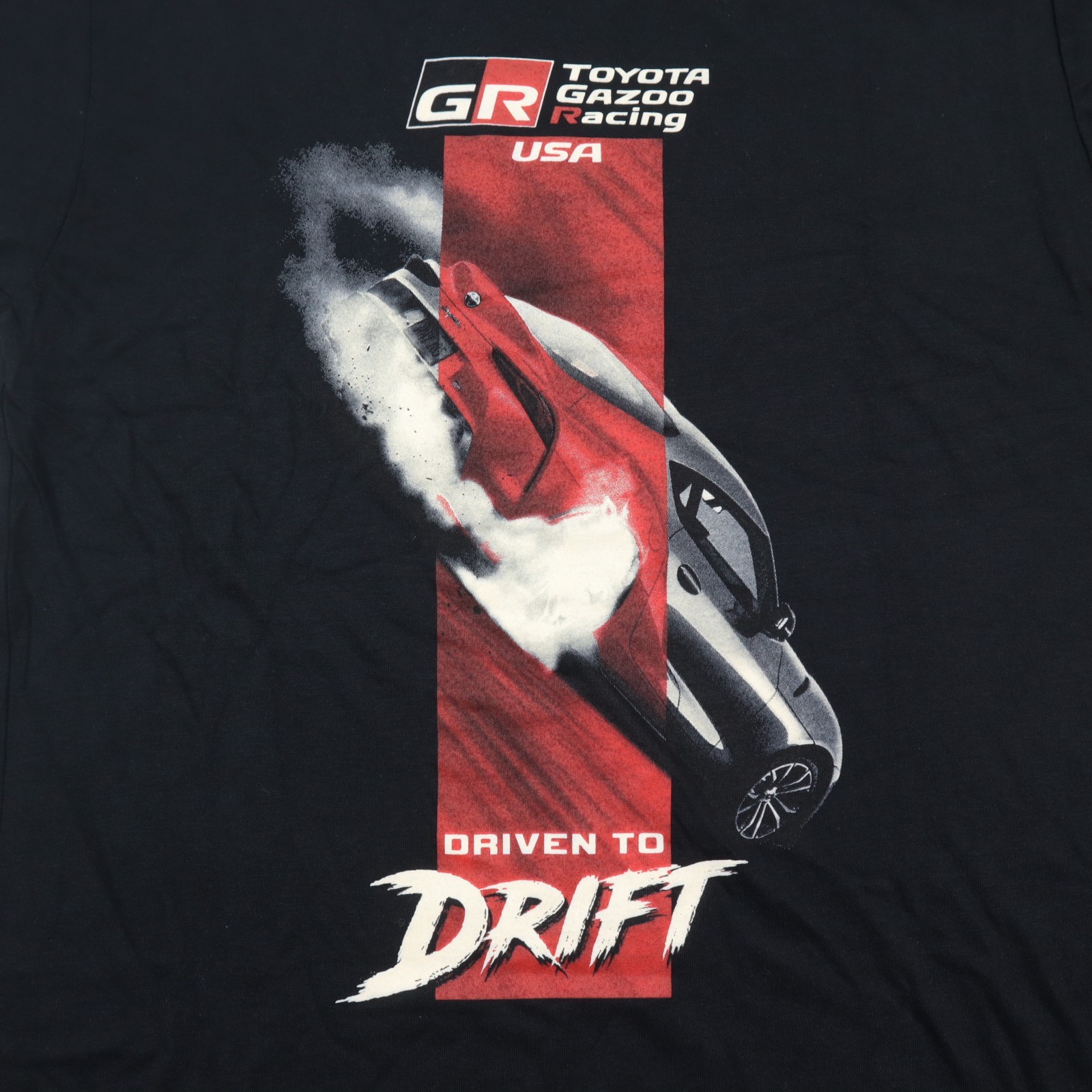 Toyota Gazoo Racing USA T-Shirt Mens Medium Slim Fit Black Drifting Cars NWOT