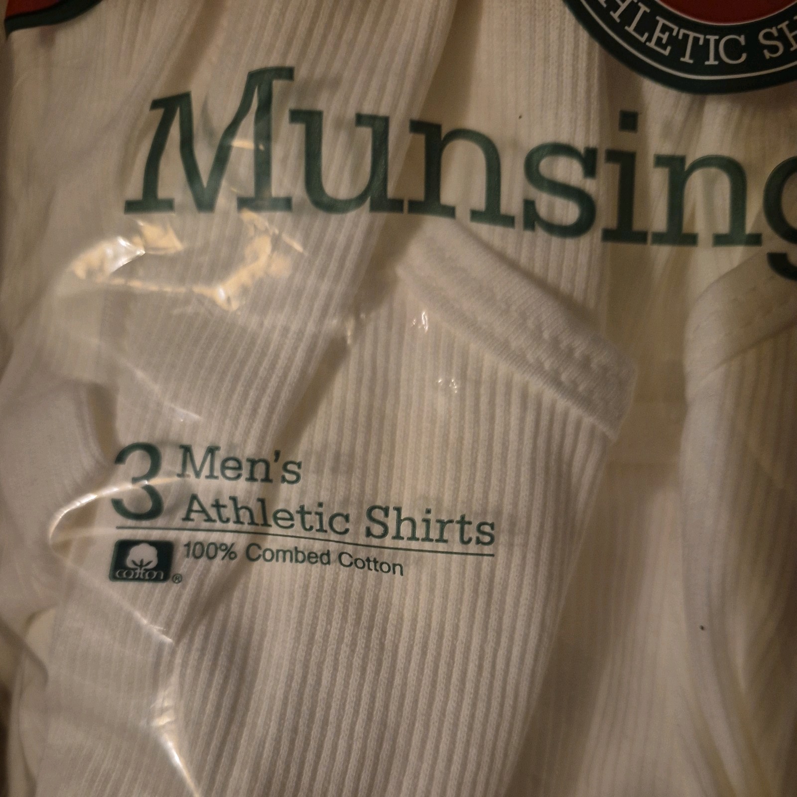 Vintage New Munsingwear Athletic Shirts 3pack Size L(42-44) 100% Combed Cotton