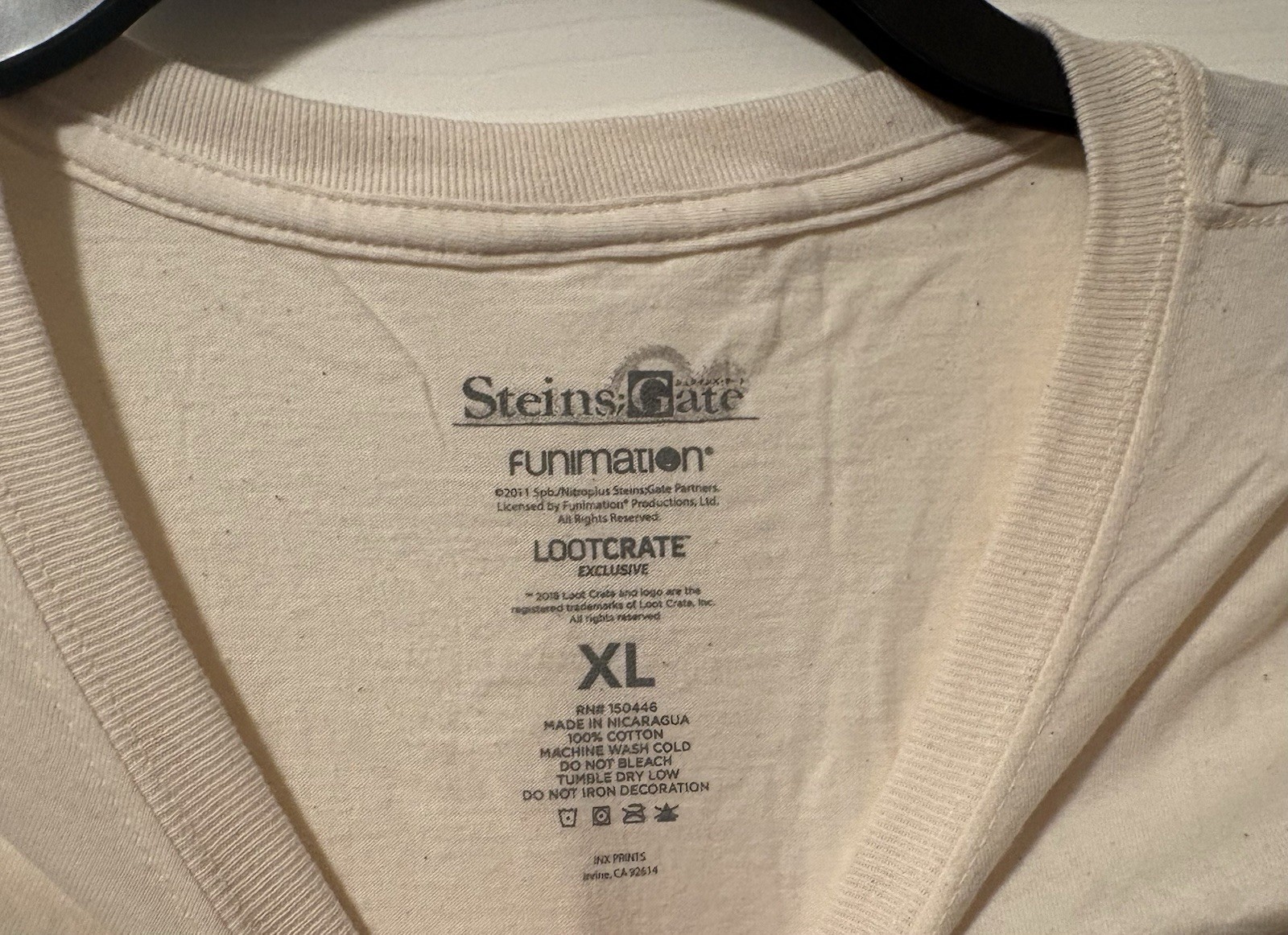 RARE T-SHIRT STEINS GATE ANIME CARTOON SIZE XL Only $3.99sh.