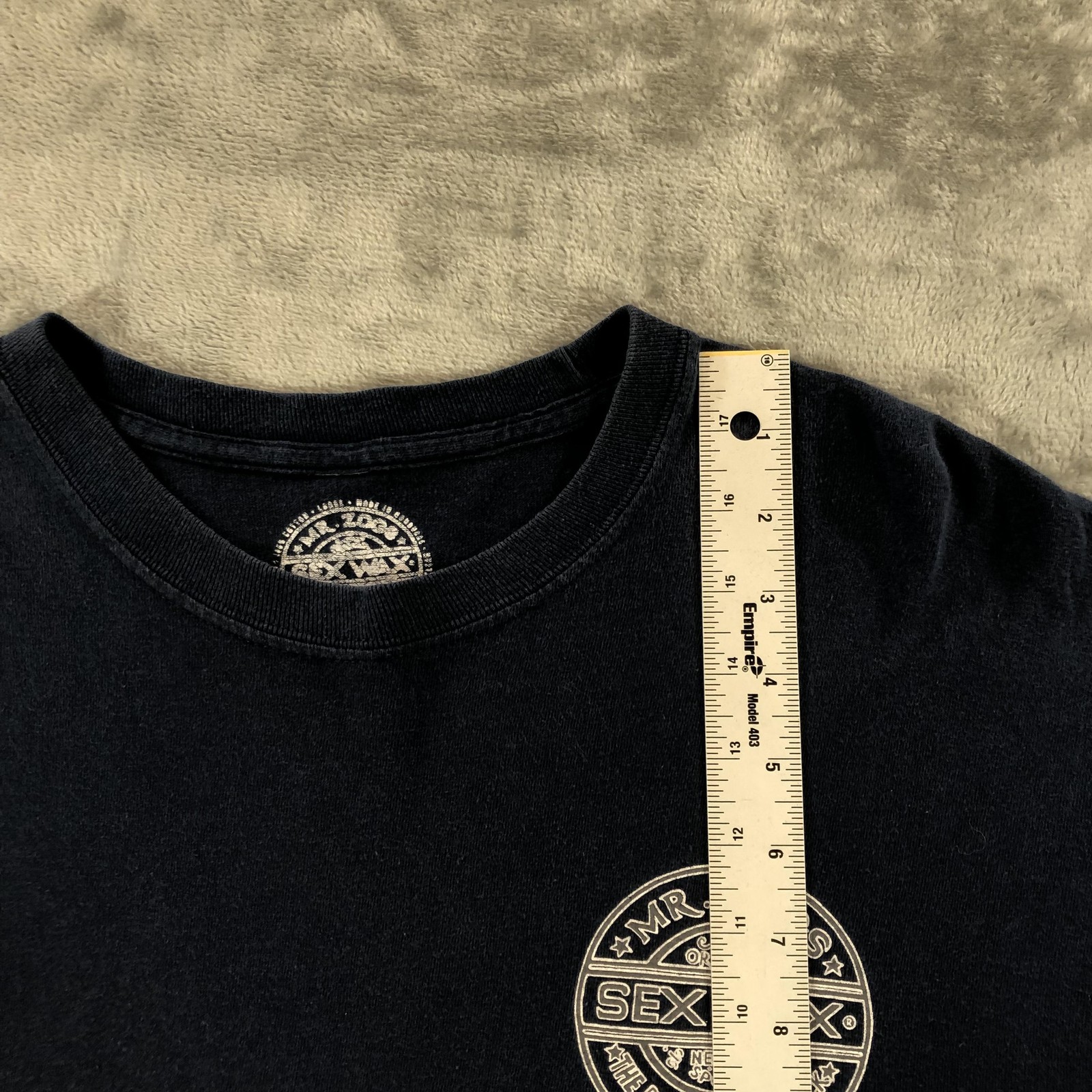 Sex Wax Shirt Mens Large Blue Mr Zogs Original Logo Graphic Long Sleeve Surf Tee