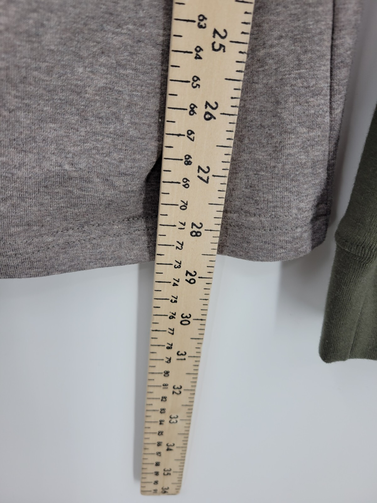 Normal Brand Shirt Mens Large Green Gray Raglan Sleeve Casual Outdoor Cotton