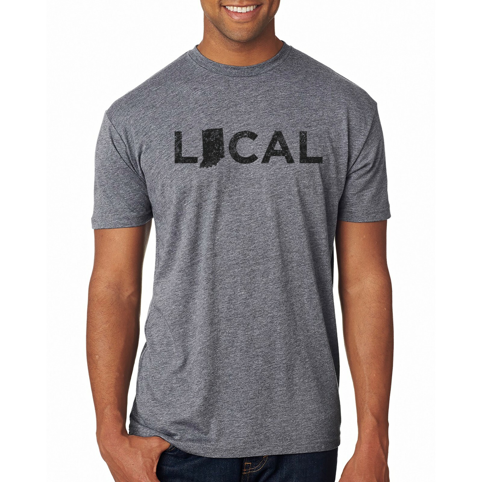 Indiana Local – USA State Pride Canvas Triblend T Shirt – Premium Heather