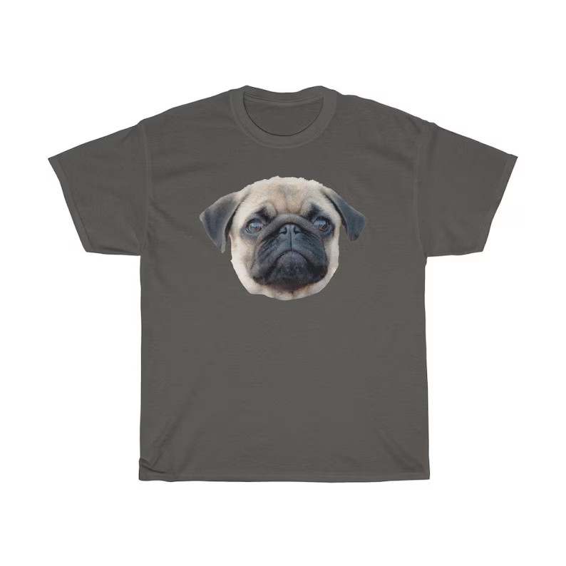 Personalized Pet Portrait Comfort Tee Custom Dog Cat Lover Gift Unisex