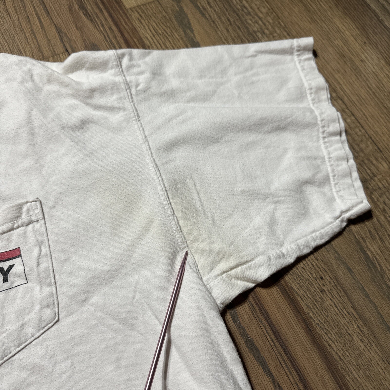 Only NY Box Logo Pocket Tee Shirt SZ XL White Streetwear Hiphop Rap Hypebeast