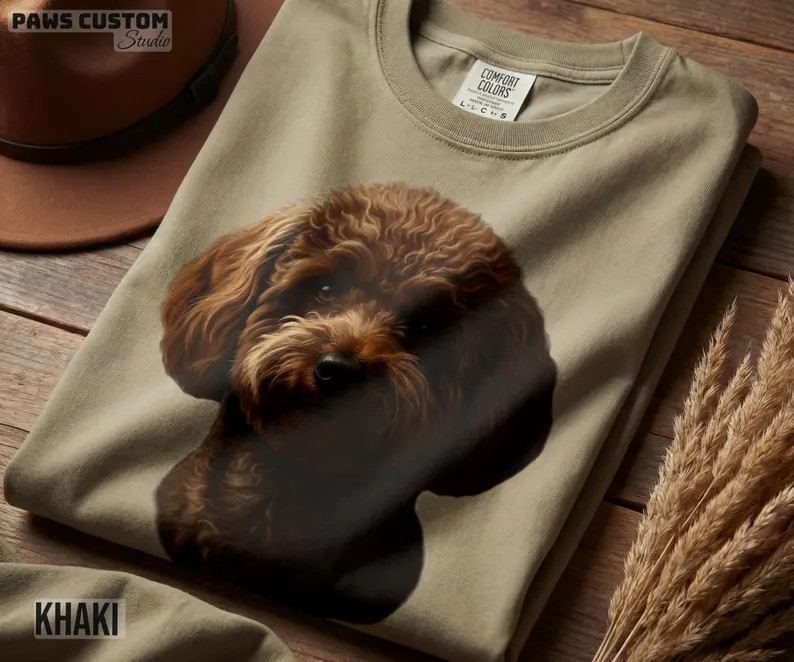 Custom Pet Portrait Comfort Tee Personalized Dog Cat Photo Shirt Unisex Gift