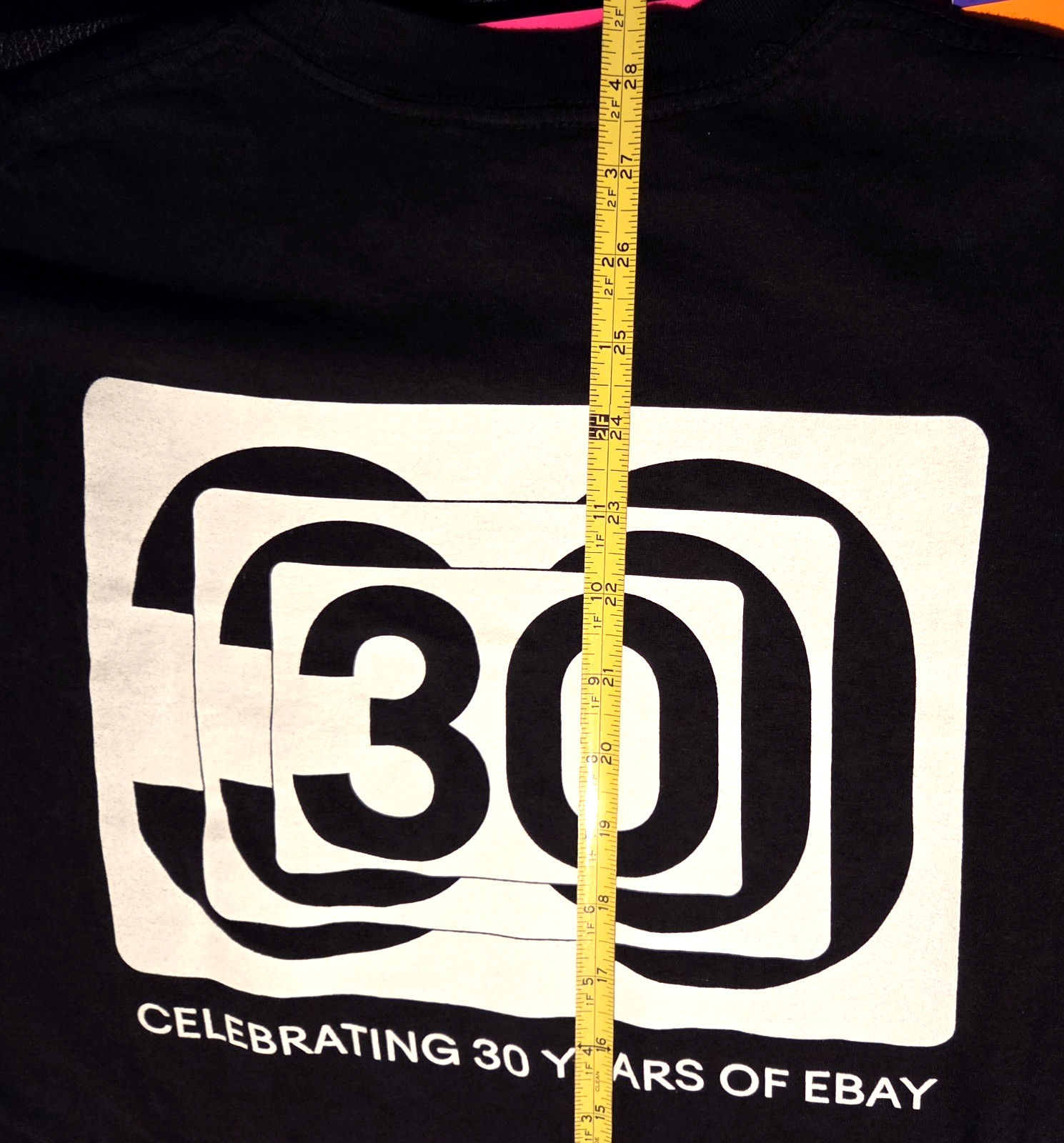 eBay Celebrates 30 Yrs Tee Shirt Mens Large Black USA 100%Cotton L.A.Apparel New