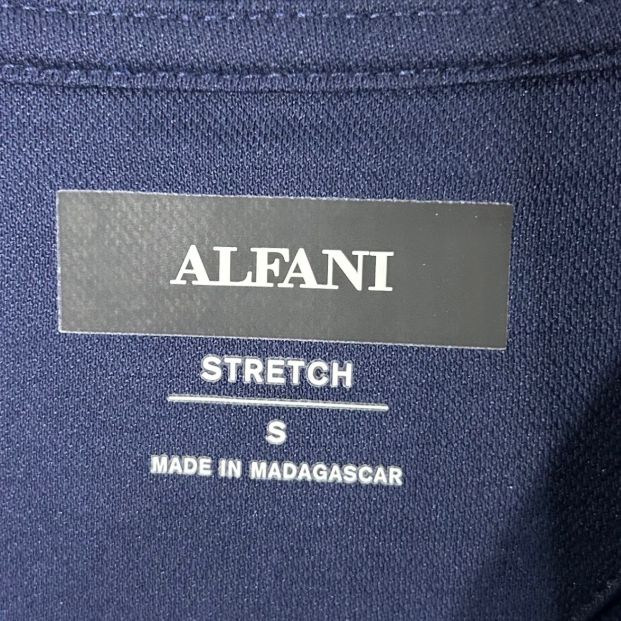 Alfani Mens Navy Blue Stretch Supima Cotton Blend Crew Neck T-Shirt Size Small