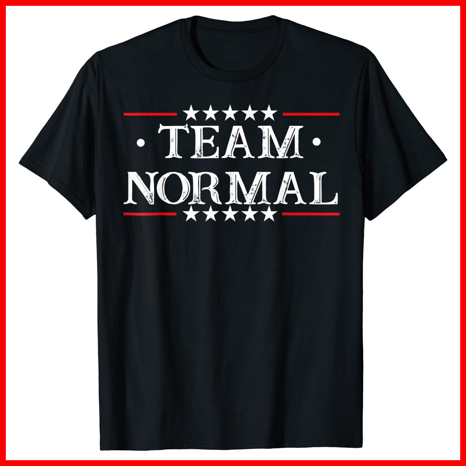 Team Normal #TEAMNORMAL TEAM NORMAL Black Cotton T-Shirt S-5XL