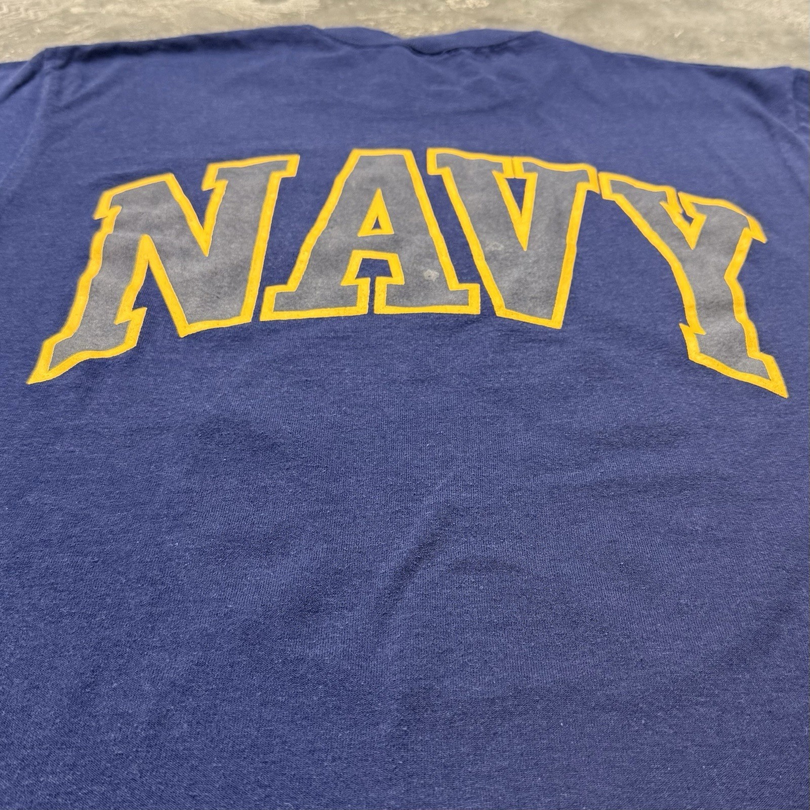 Vintage US Navy Single Stitch T Shirt Soffe USA Made XL Crewneck Military Tee