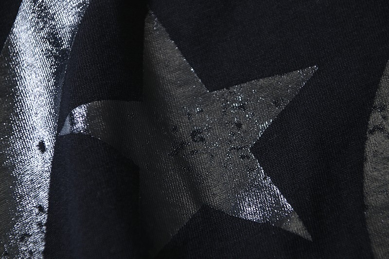 Men’s Hell star Classic Big Logo Water Printed Short sleeved T-shirt 2 Black