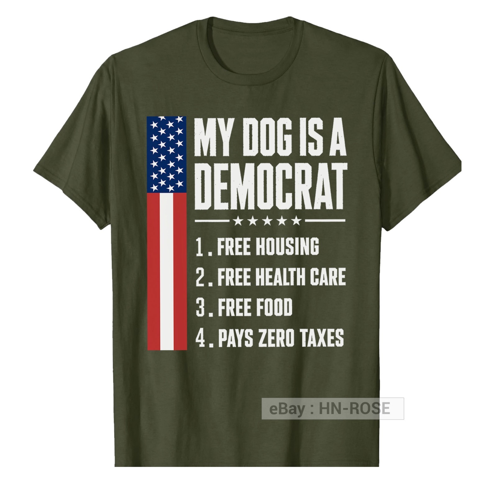 My Dog is A Democrat T-Shirt Funny sayings for Republican Tee Anti Liberal