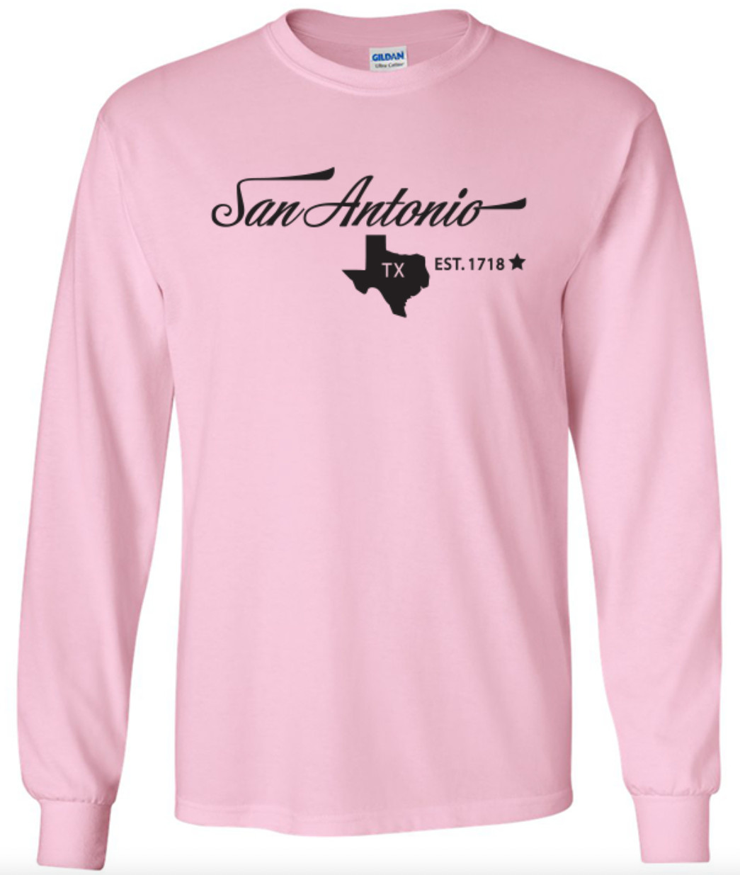 San Antonio Texas State T-Shirt Long Sleeve Graphic tee Unisex apparel Text