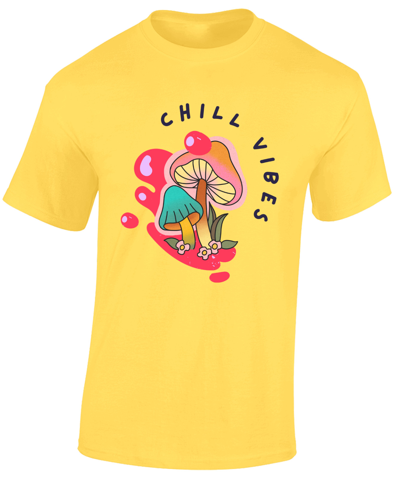 CHILL VIBES MENS T SHIRT FUNNY SUMMER HOLIDAY CLOTHING CASUAL NICE TOP
