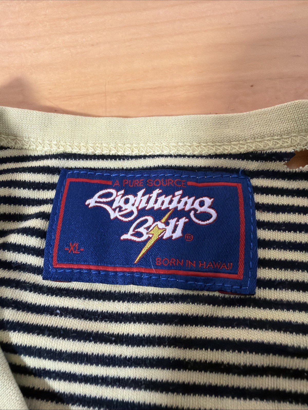 Lightning Bolt Surfboards Shirt Mens XL Grail Find Modern Classic Surfer Stripes