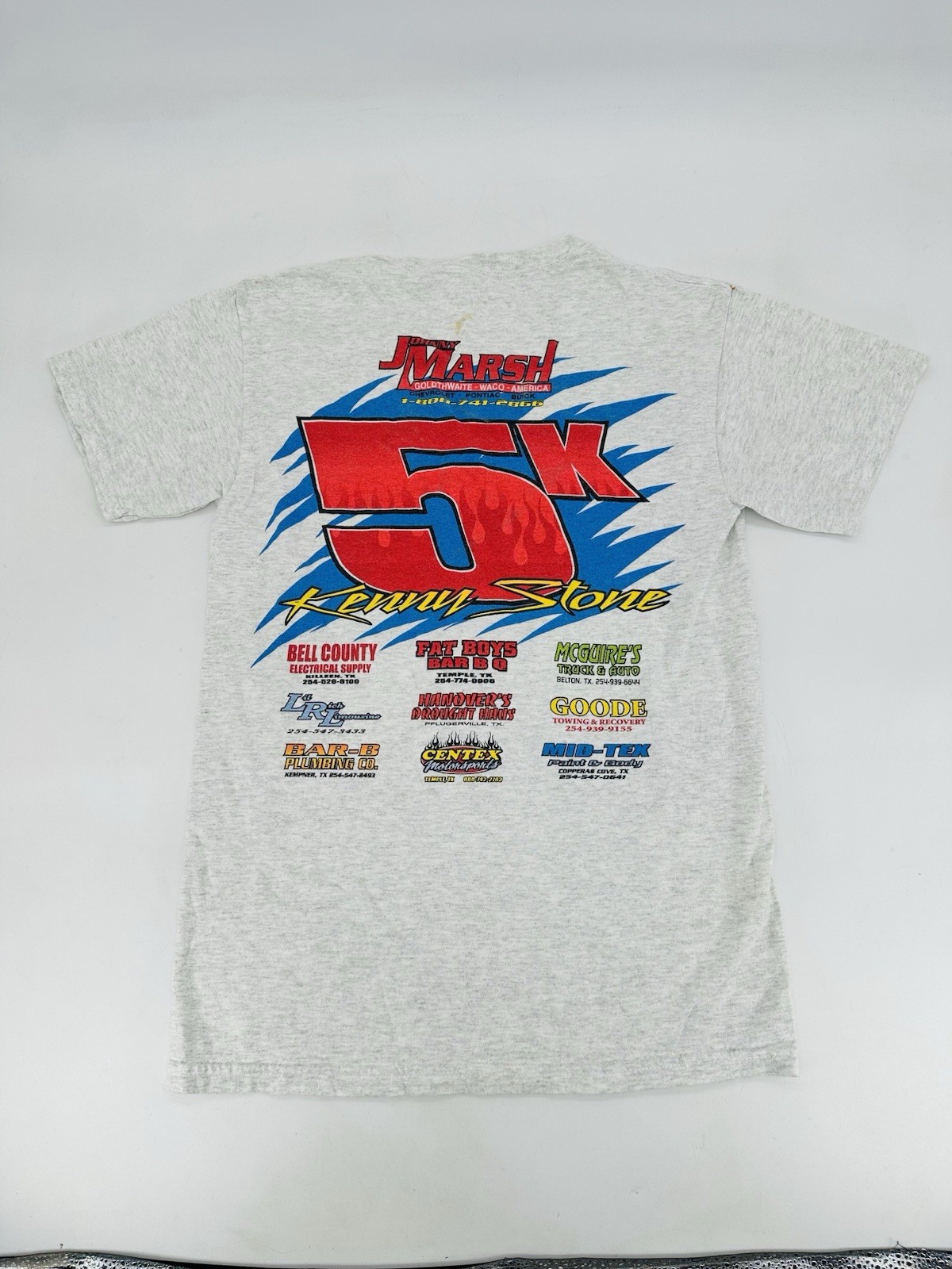 Vintage 90s Kenny Stone Dirt Track Driver NASCAR Race car Texas Shirt Size Small