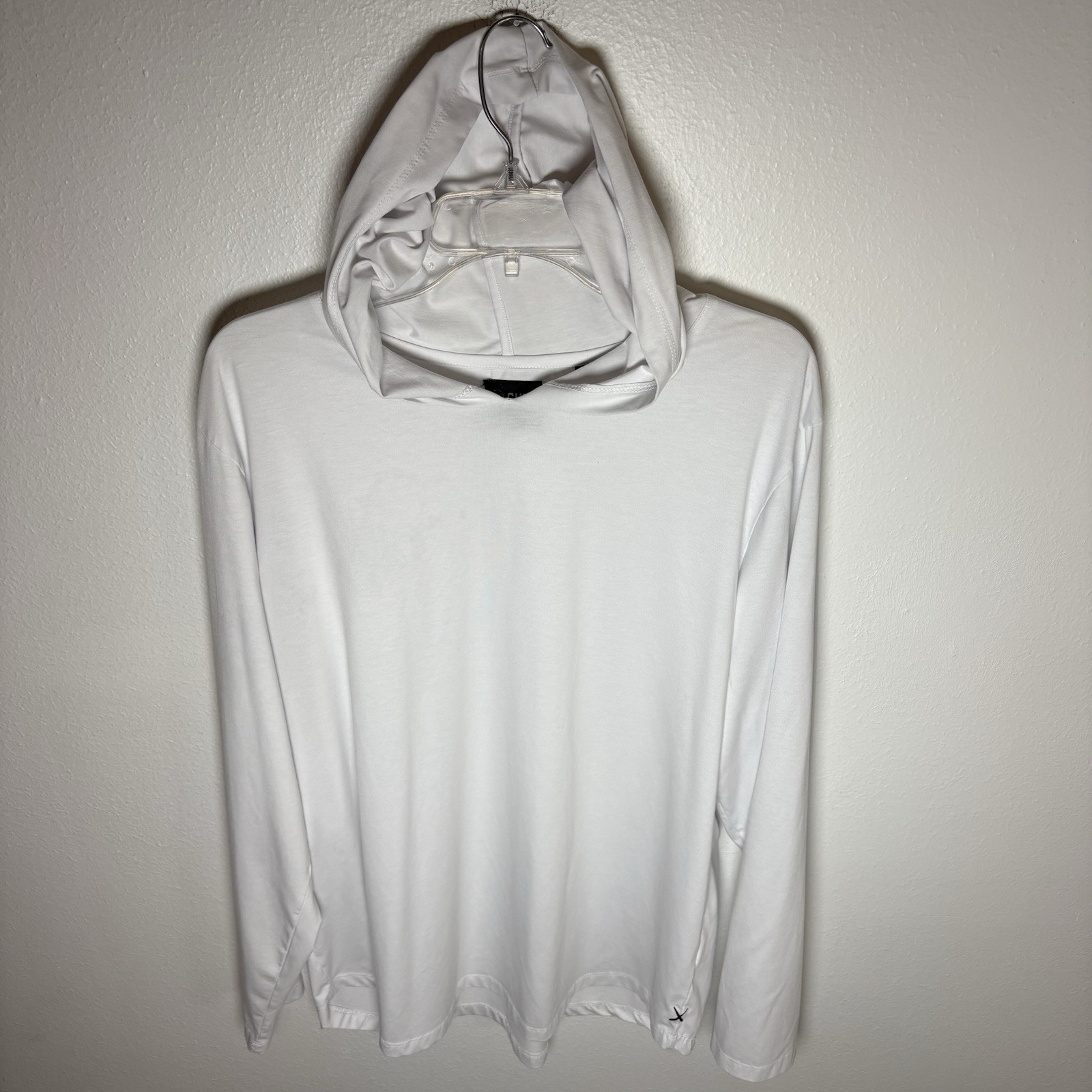 CUTS Shirt Mens XXL White Pyca Pro Performance Hooded Lightweight Curve Hem