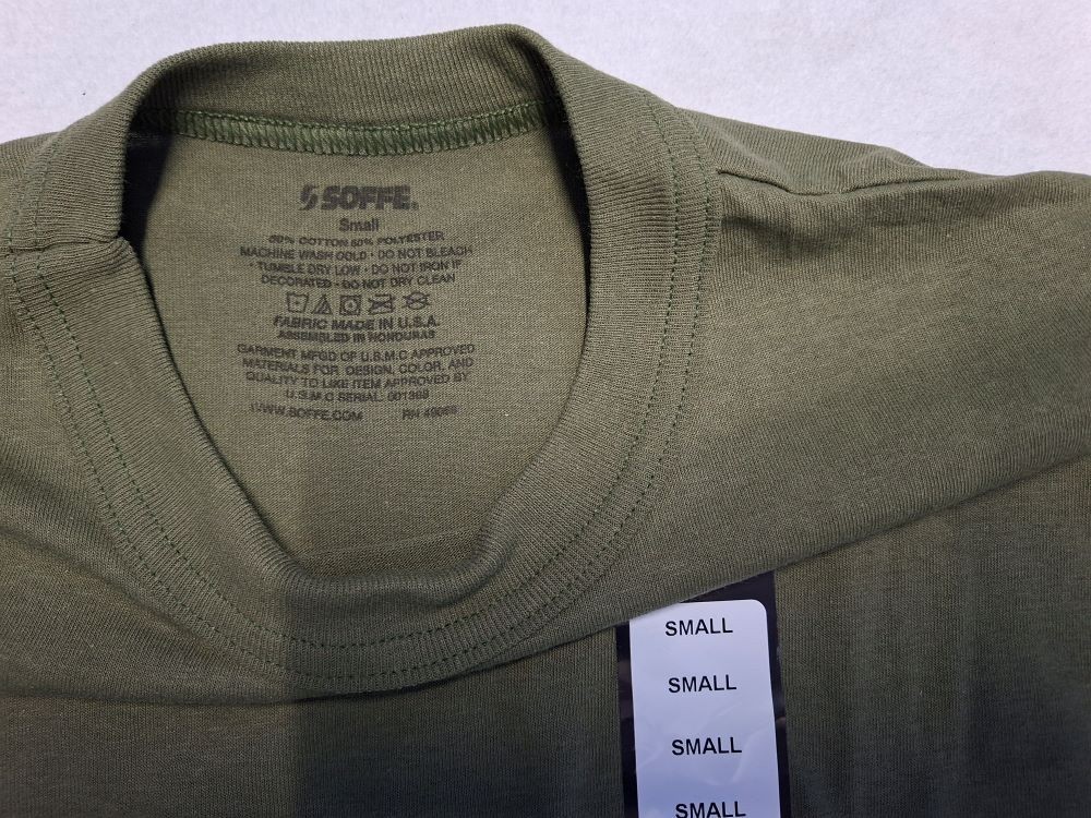 Soffe USMC OD Green Short Sleeve T-shirt – 50/50 Cotton Polyester Military Tee
