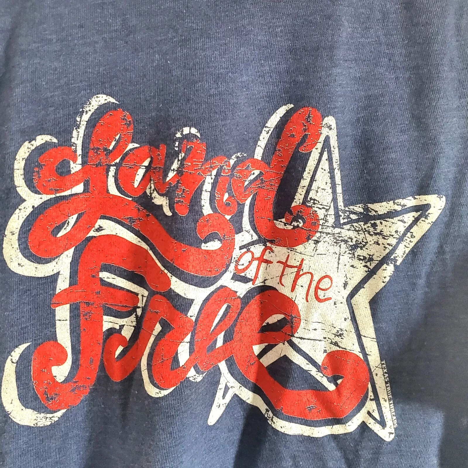 Land Of The Free T-Shirt Large, Poly/Cotton/Rayon