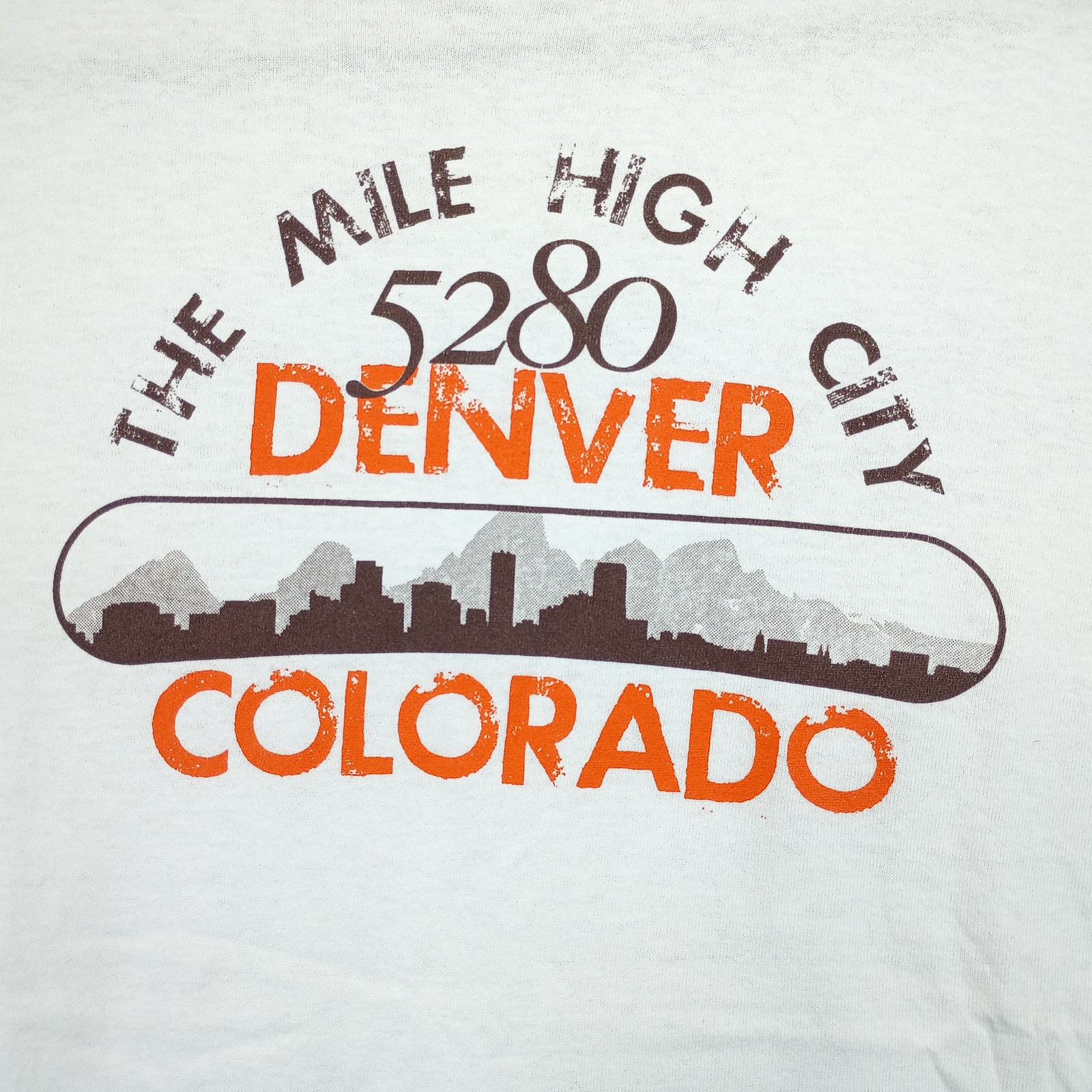 Vintage Denver Colorado Shirt XL The Mile High City 5280 Skyline Logo Souvenir