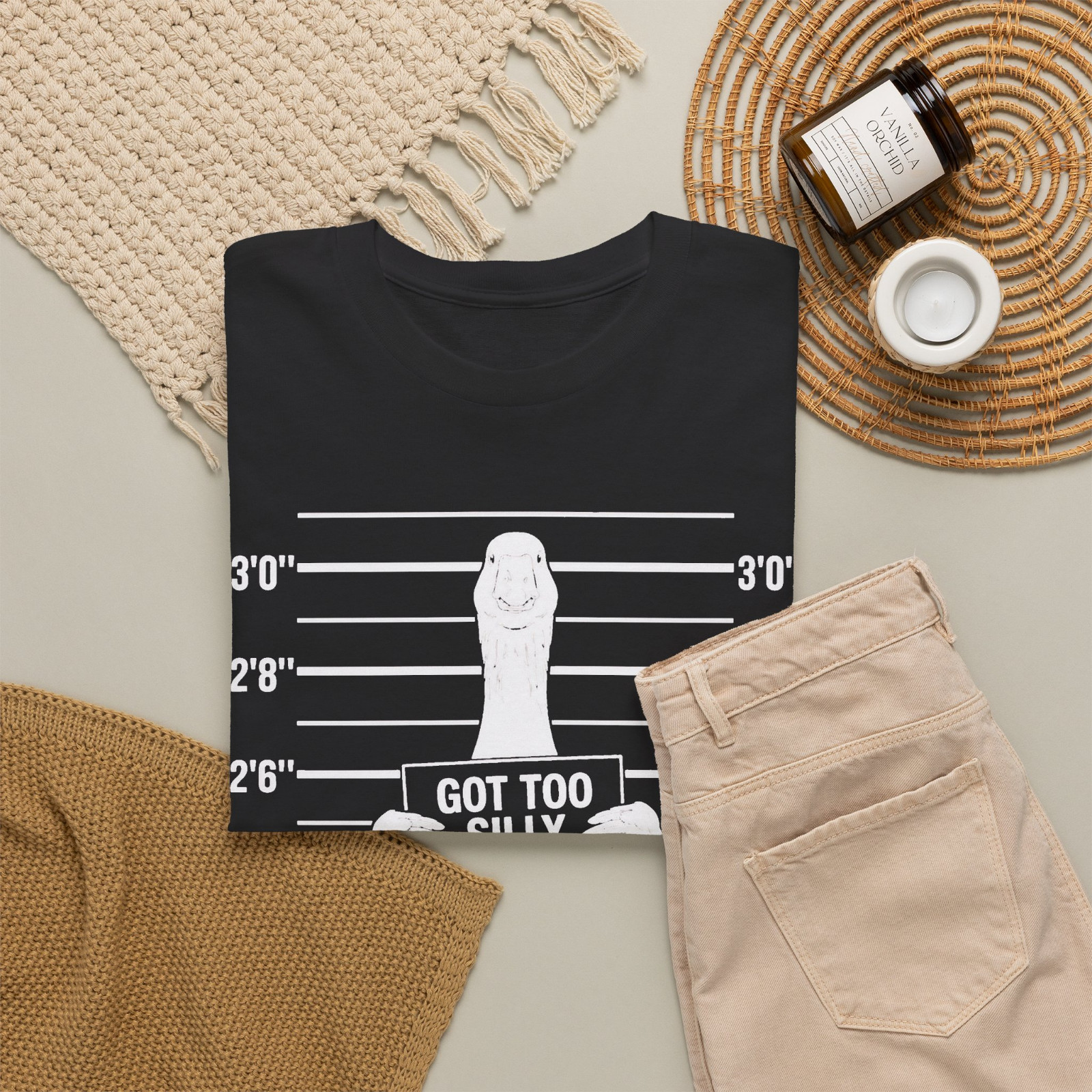 Got Too Silly Funny Goose Mugshot Police Department T-Shirt