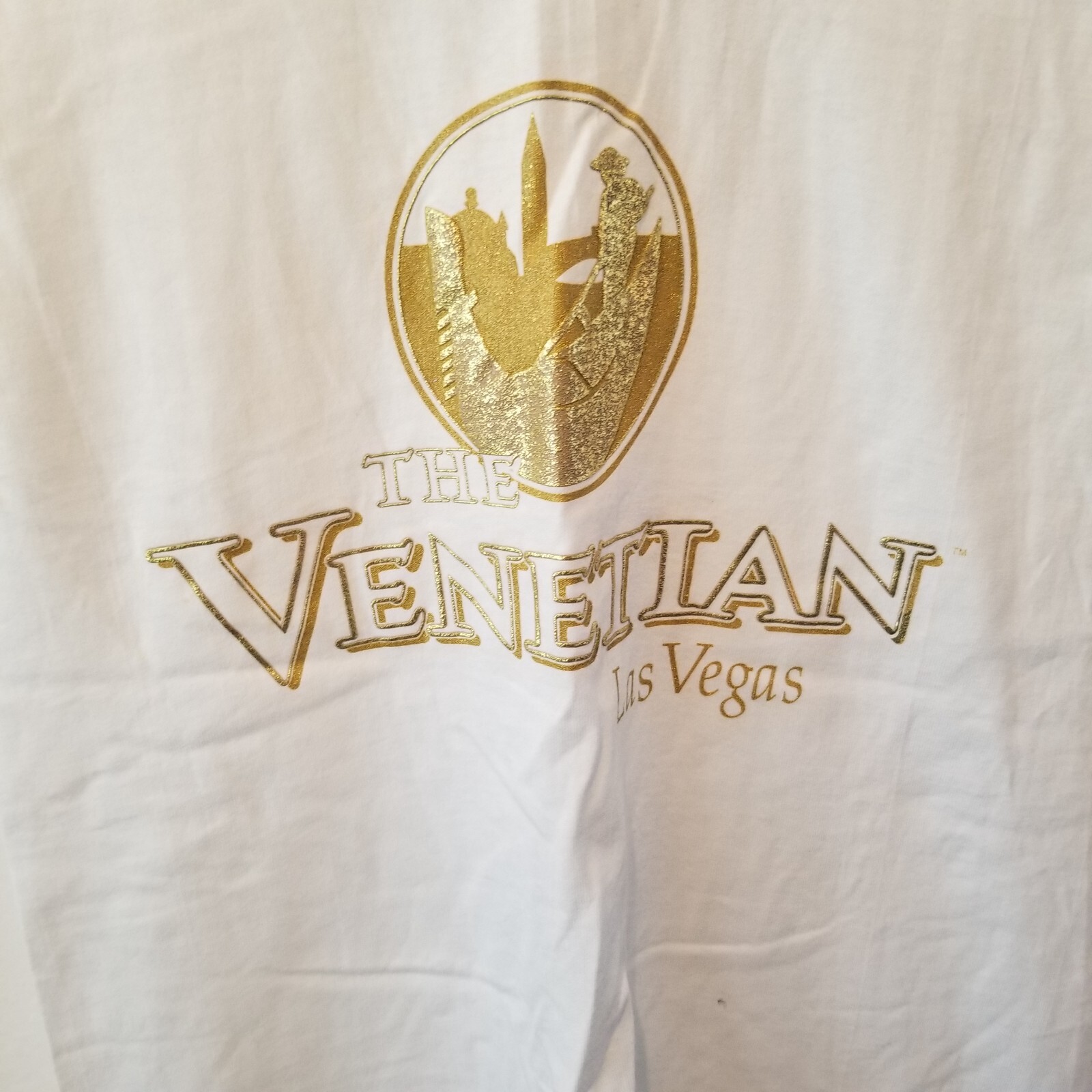 The Venetian Men’s 34-36 Preshrunk Cotton Crew Neck T-Shirt Short Sleeve White