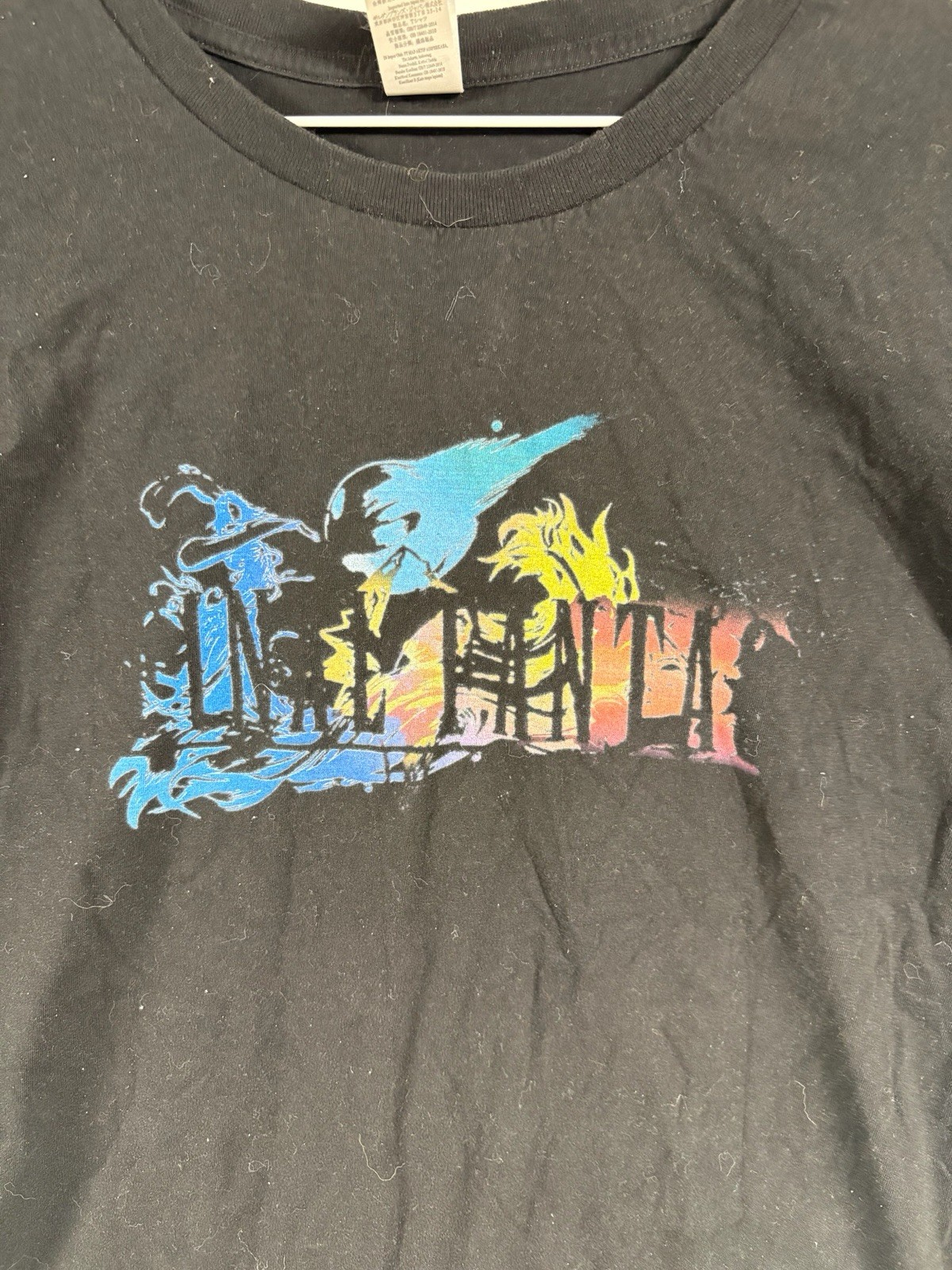 Final Fantasy X 10 T-Shirt Size XL Black Graphic Tee FFX Tidus Yuna Gaming