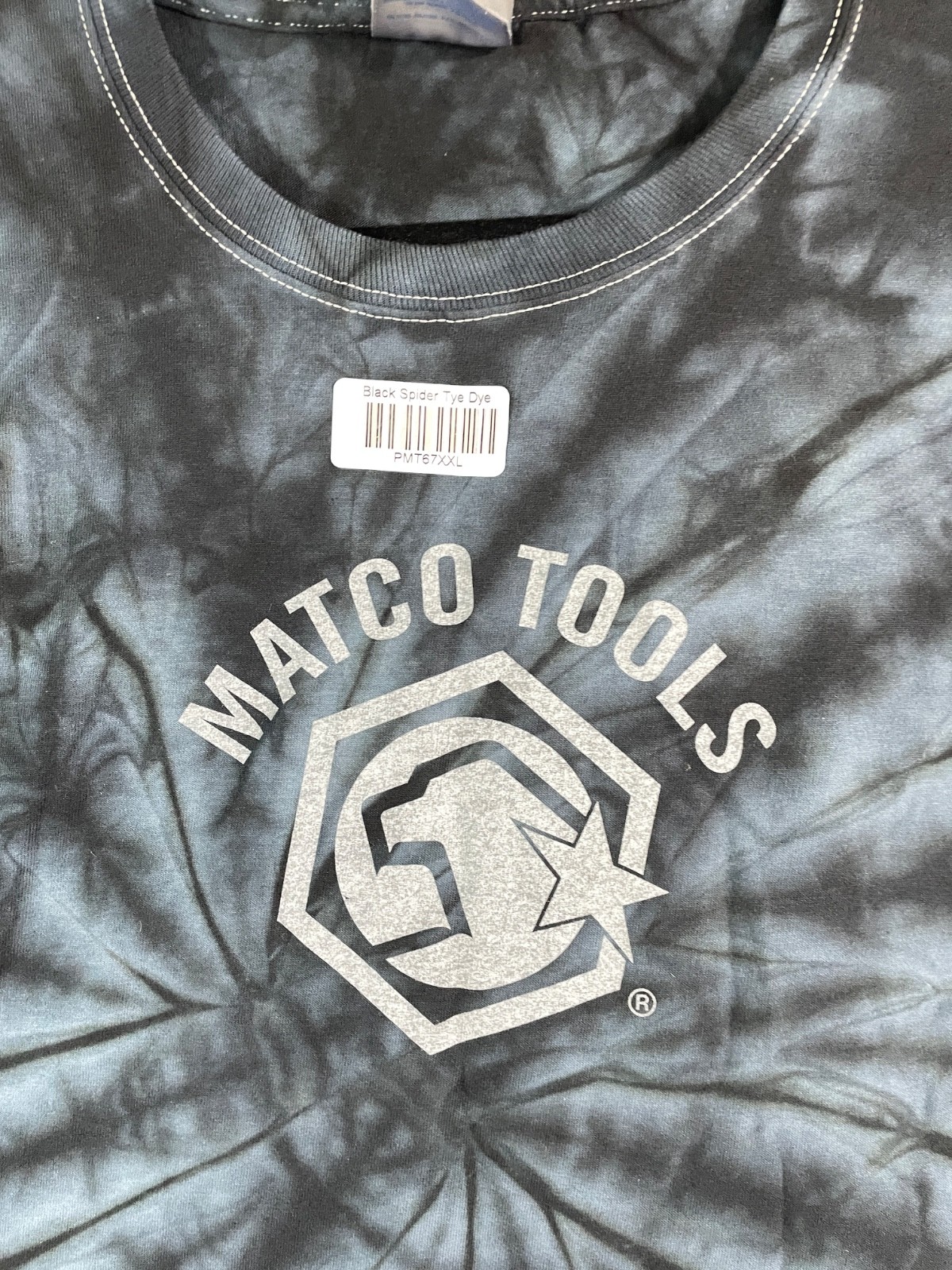Matco Tools Shirt Mens Tie Dye Gray Graphic T-Shirt SZ 2XL Mechanic Shop Garage