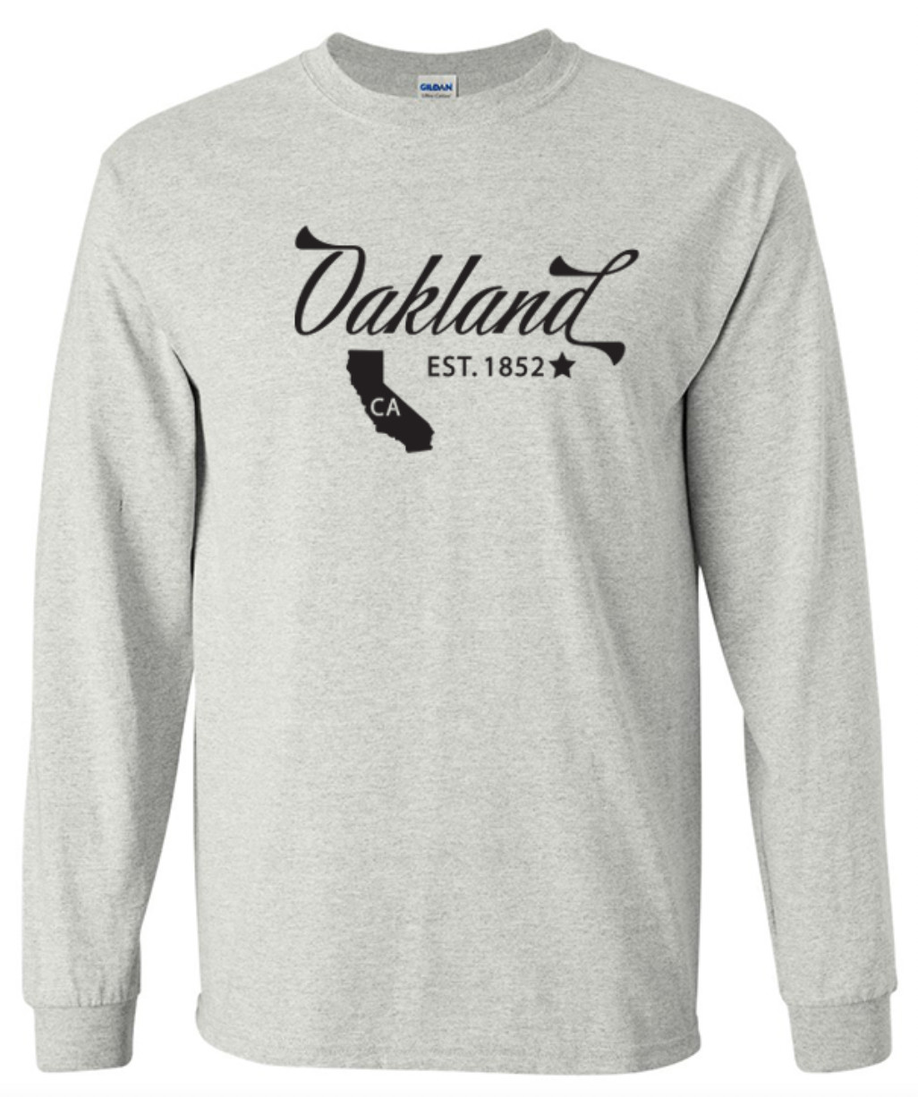 Oakland California State T-Shirt Graphic Tee Unisex Apparel Custom Text 
