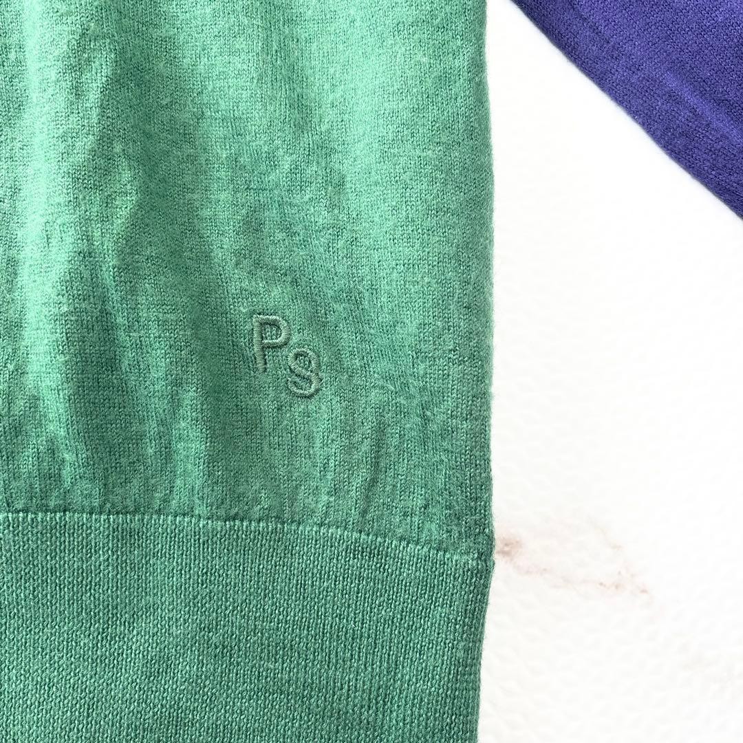 Paul Smith Wool Sweater M Casual Formal Logo Green Used Japan For 14+
