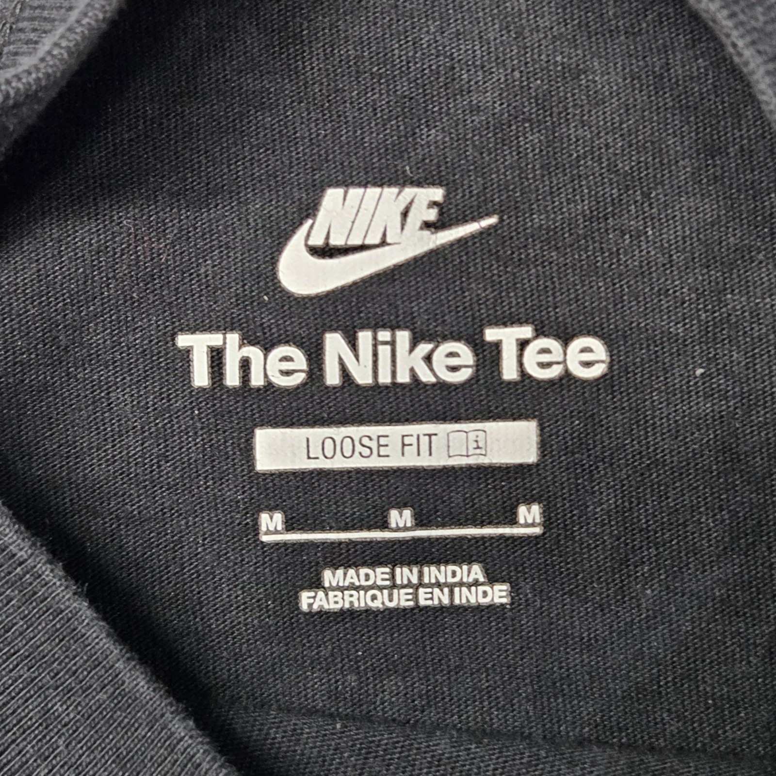 Nike T-Shirt Mens M Black Cherub Angel Rose Just Do It Swoosh Loose Fit Tee