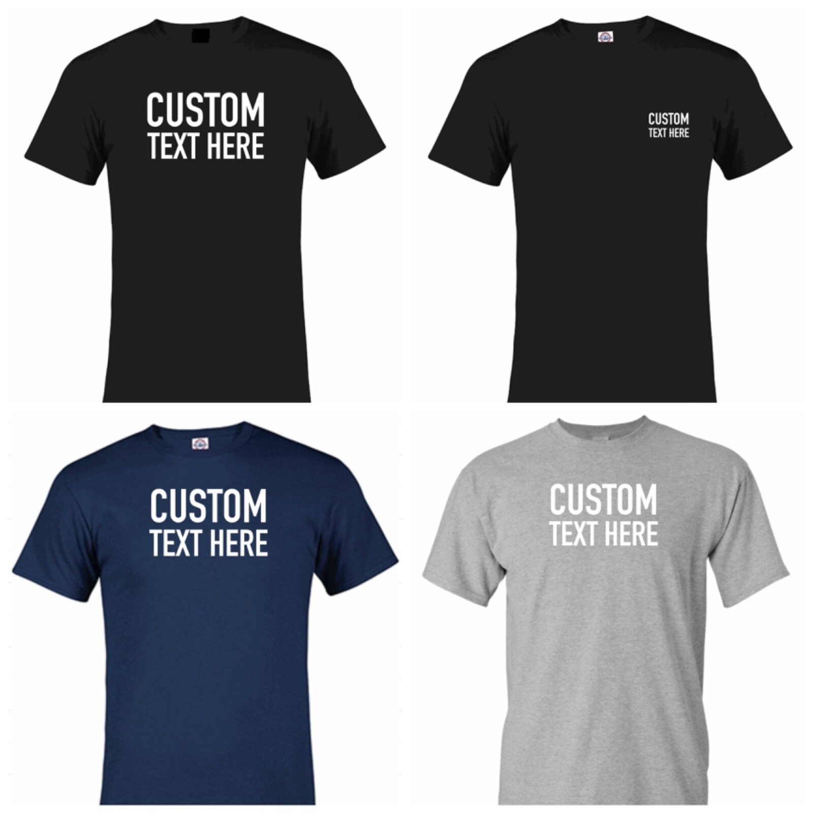Custom Company Logo Text Personalized Shirt Mens Size Small Medium Large XL
